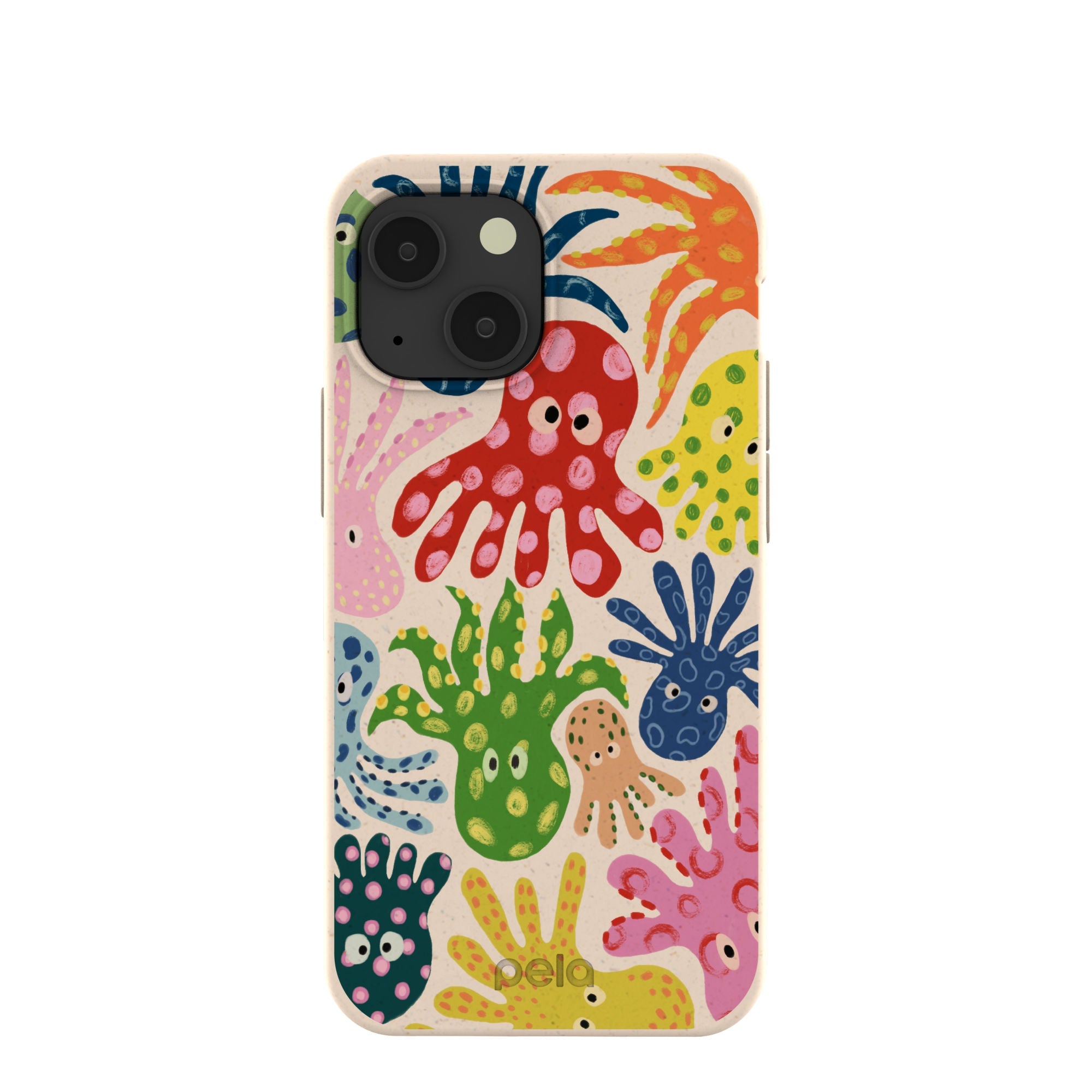 Seashell Octopi iPhone 13 Mini Case Refurbished - Pela Case refurbished available on Cerqular