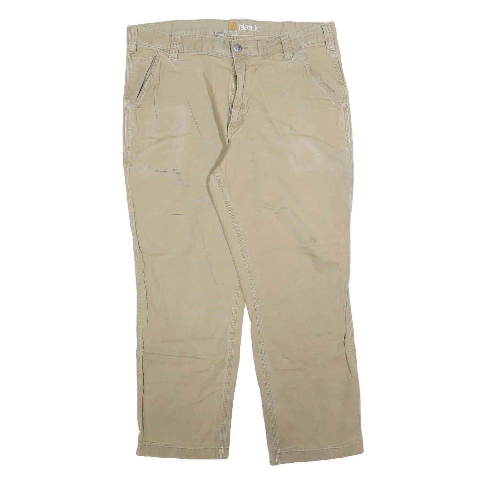 CARHARTT Mens Jeans Beige Relaxed Straight Denim W38 L30 Workwear Durable Refurbished - N/A refurbished available on Cerqular