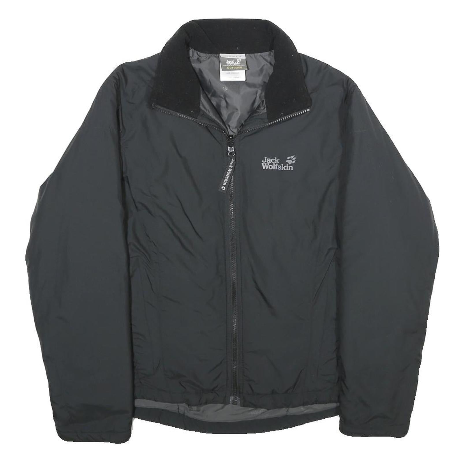 JACK WOLFSKIN Womens Black Outdoor Jacket UK 12 Nylon Zip Lightweight Insulated Refurbished - N/A refurbished available on Cerqular