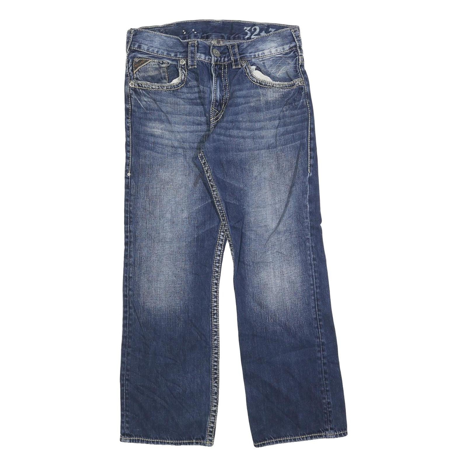 SILVER JEANS Mens Blue Regular Fit Straight Denim Medium W32 L30 Casual Wear Refurbished - N/A refurbished available on Cerqular