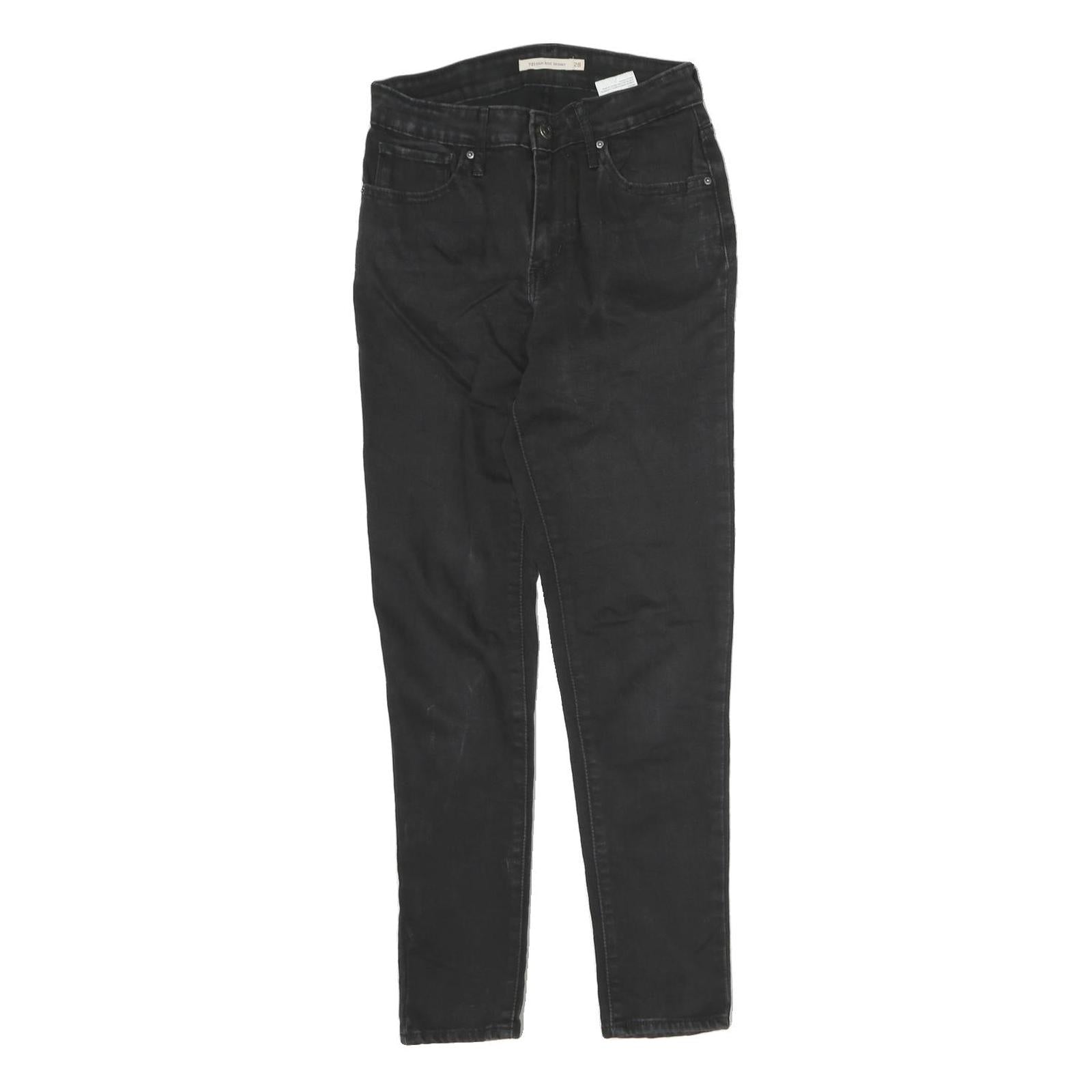 LEVI'S Womens 721 Slim Black Denim Slim Skinny Jeans W28 L27 Stylish Zip Refurbished - N/A refurbished available on Cerqular