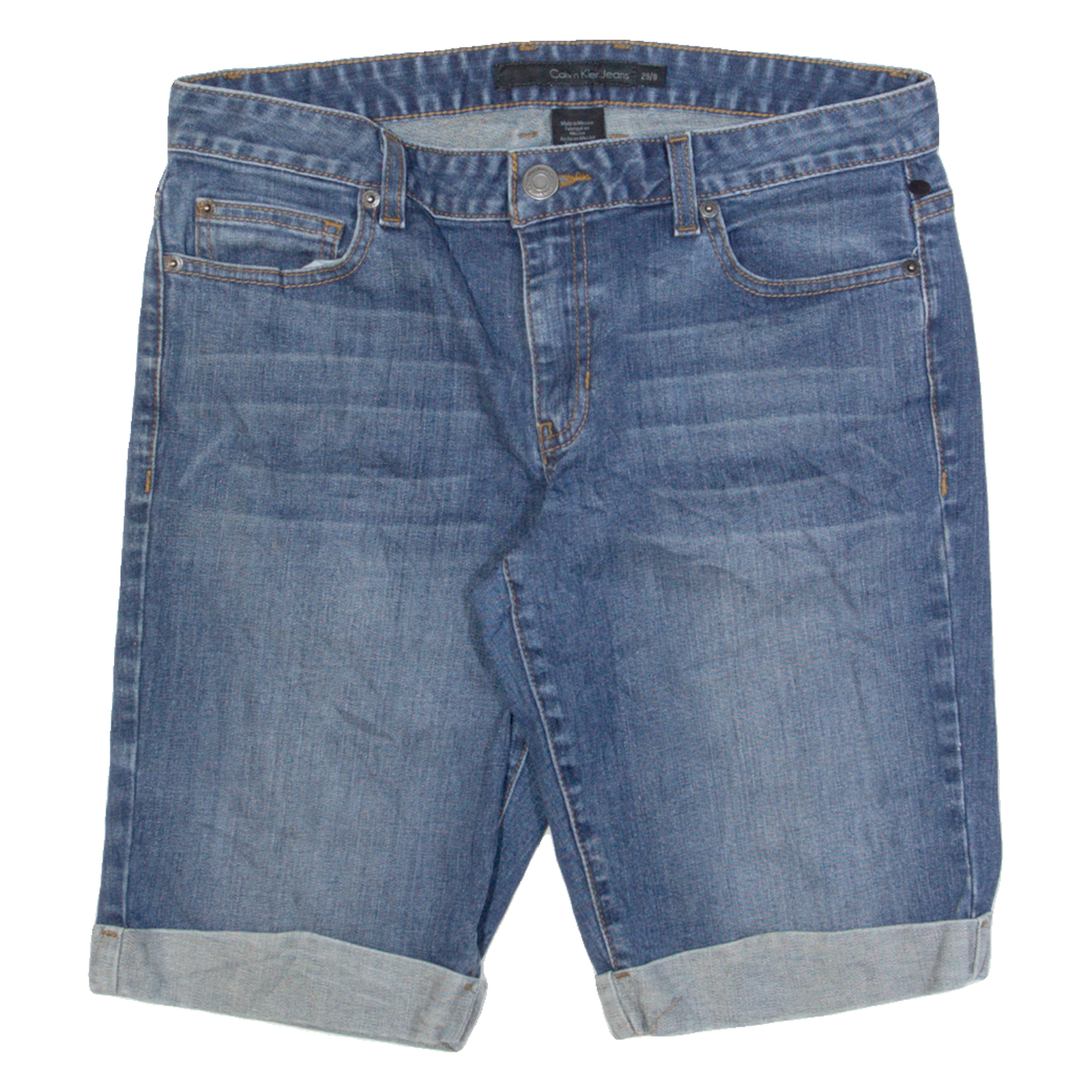 CALVIN KLEIN JEANS Womens Jorts Shorts Blue Slim M W29 Refurbished - N/A refurbished available on Cerqular