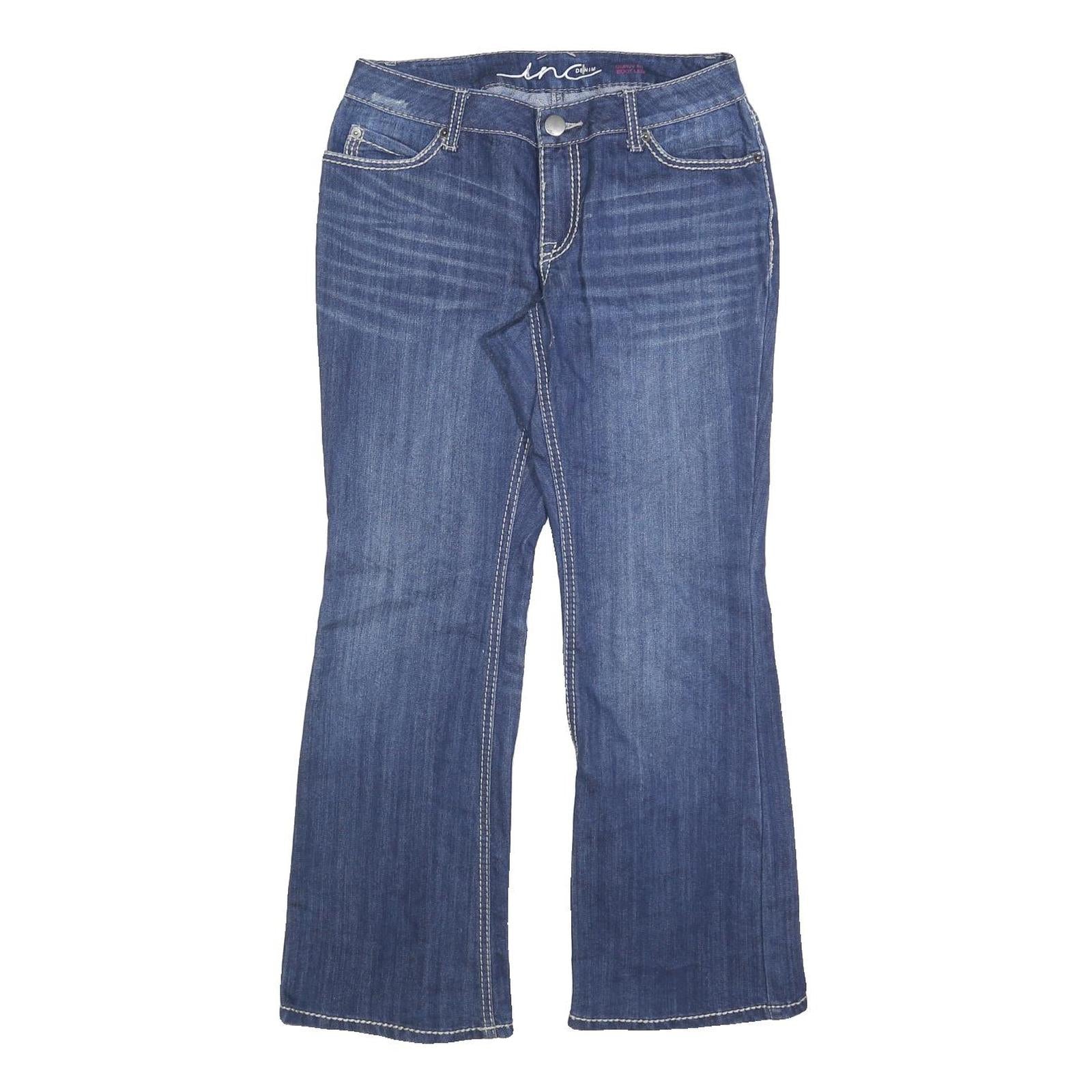 INC Womens Jeans Blue Regular Bootcut Denim Medium W28 L28 Stylish Comfort Refurbished - N/A refurbished available on Cerqular