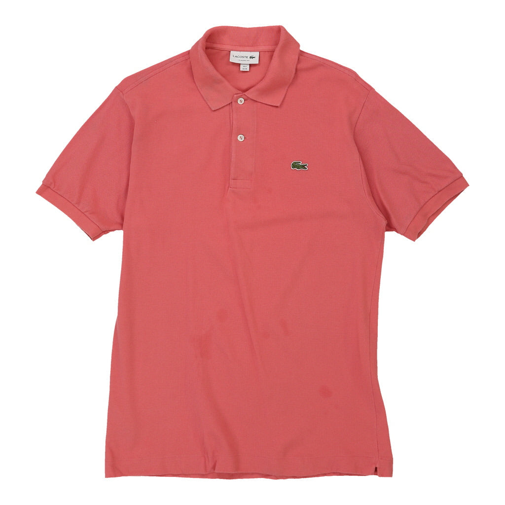 Lacoste Polo Shirt - Medium Pink Cotton Refurbished - Thrifted (note: this is a term often used to describe second- refurbished available on Cerqular