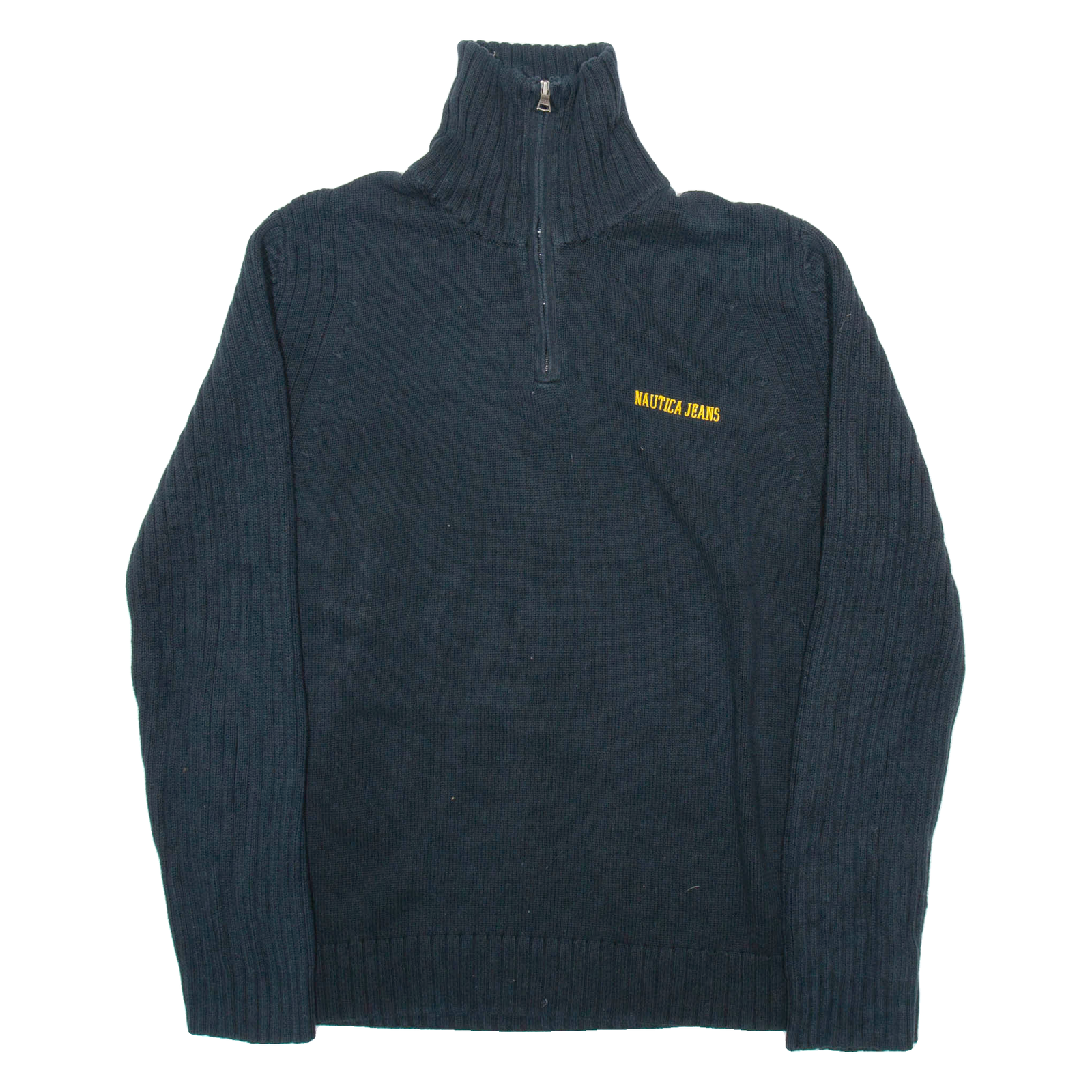 NAUTICA Mens Jumper Blue 1/4 Zip Tight Knit XL Refurbished - N/A refurbished available on Cerqular