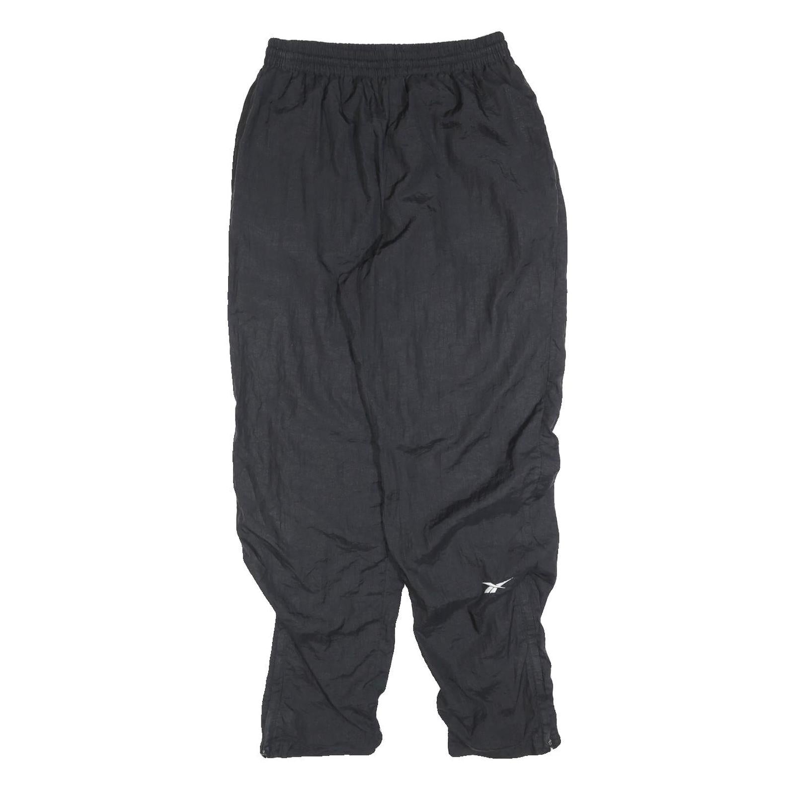 REEBOK Womens Joggers Black M W28 L28 Polyester Blend Slim Tapered Comfortable Refurbished - N/A refurbished available on Cerqular