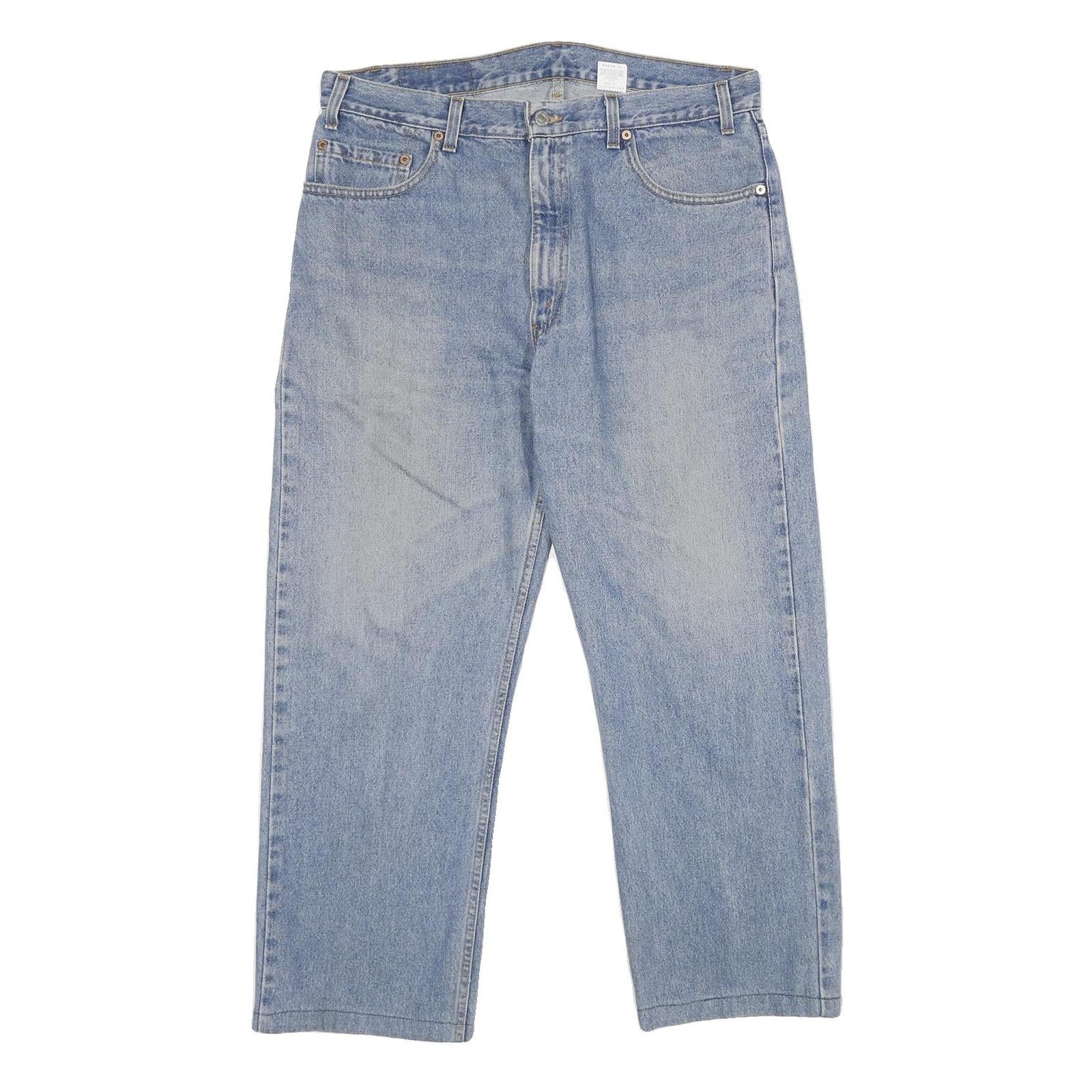 LEVI'S 505 Mens Jeans Blue Regular Straight Denim Medium W36 L27 Classic Zip Refurbished - N/A refurbished available on Cerqular
