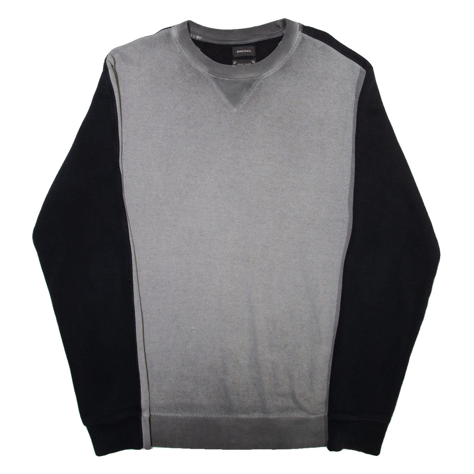 DIESEL Distressed Look Mens Sweatshirt Grey L Refurbished - N/A refurbished available on Cerqular