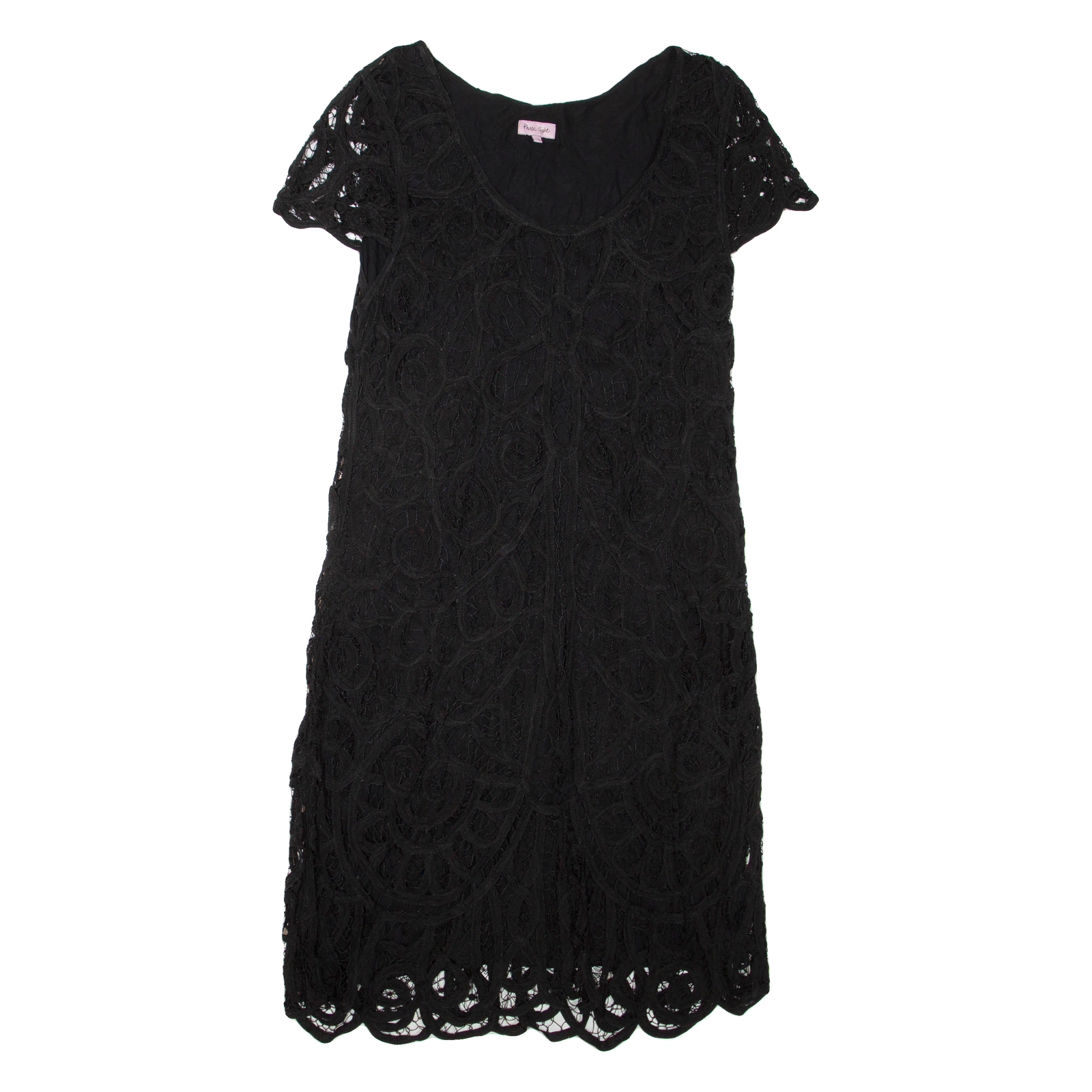 PHASE EIGHT Womens Day Dress Black Viscose Short Sleeve Knee Length L Refurbished - N/A refurbished available on Cerqular