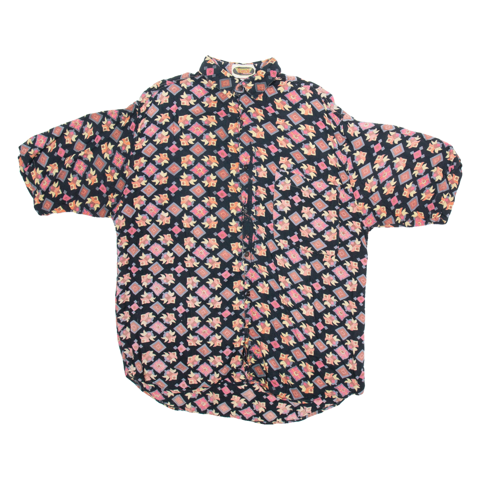 PLAYMAN Mens Shirt Black Floral L Refurbished - N/A refurbished available on Cerqular
