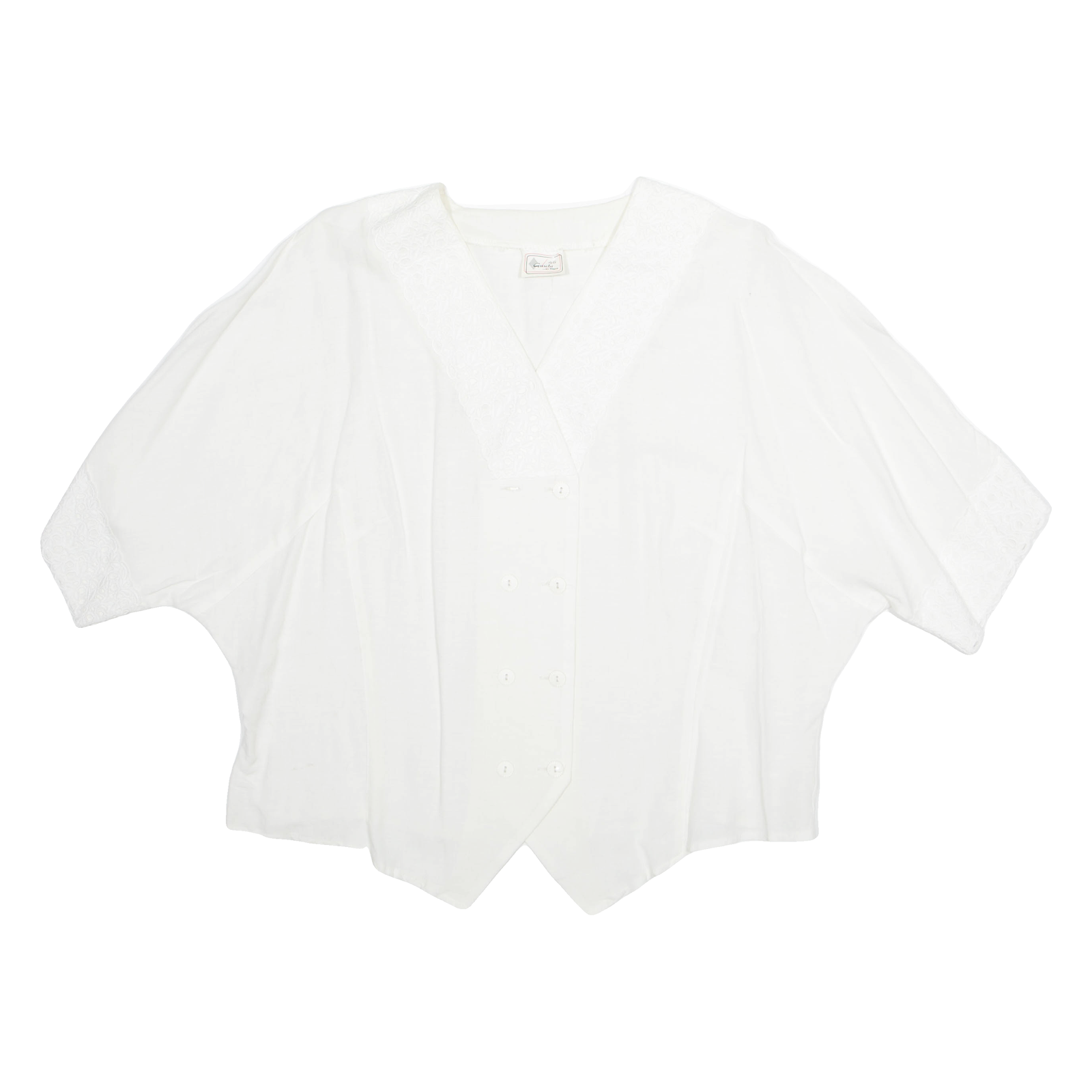 GUSHI Womens Top White V-Neck L Refurbished - N/A refurbished available on Cerqular