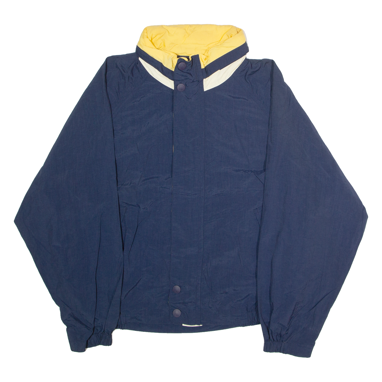 IC Mens Windbreaker Jacket Blue Nylon 90s Hooded L Refurbished - N/A refurbished available on Cerqular