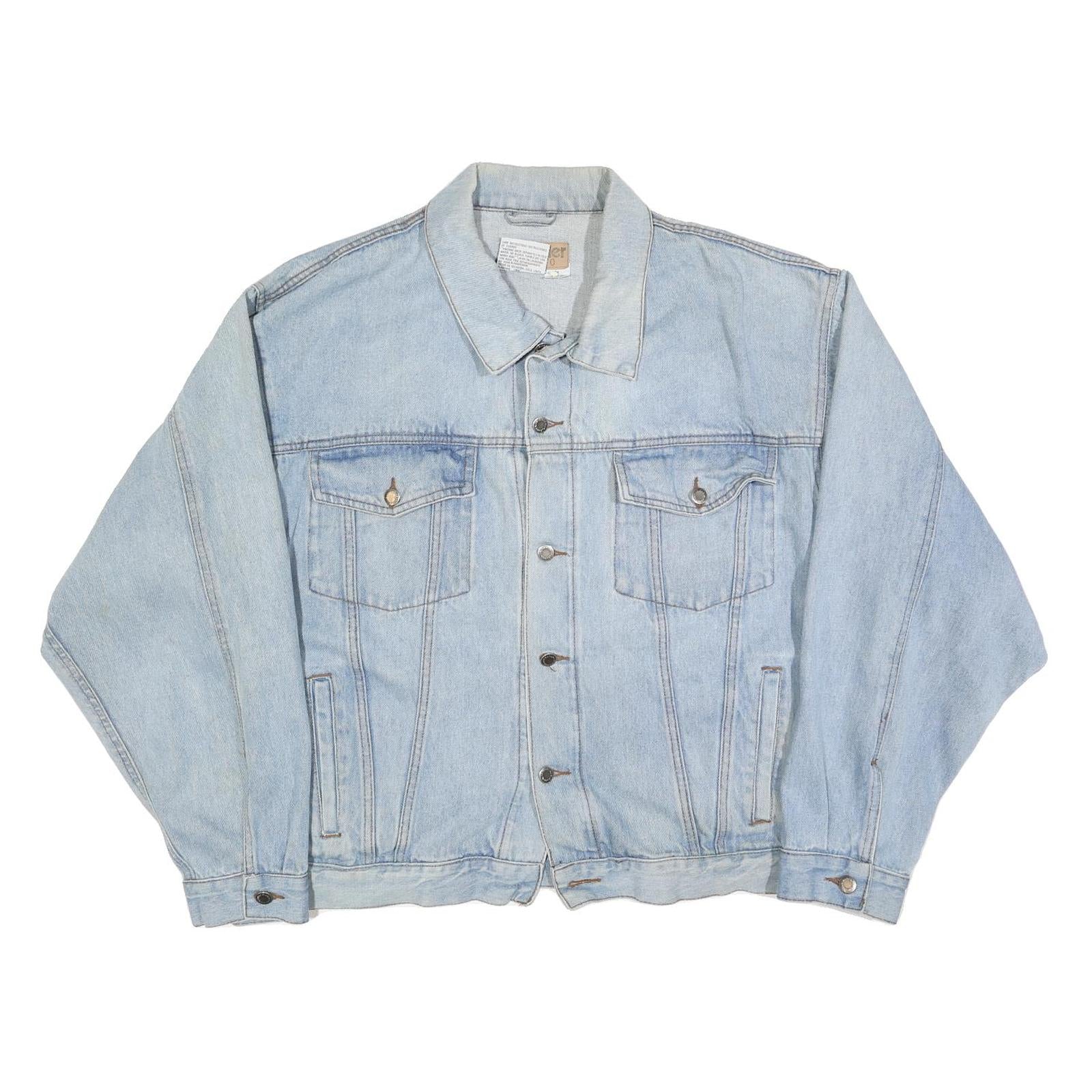 WRANGLER Mens Blue Denim Jacket 2XL Cotton Classic Button Closure Casual Refurbished - N/A refurbished available on Cerqular