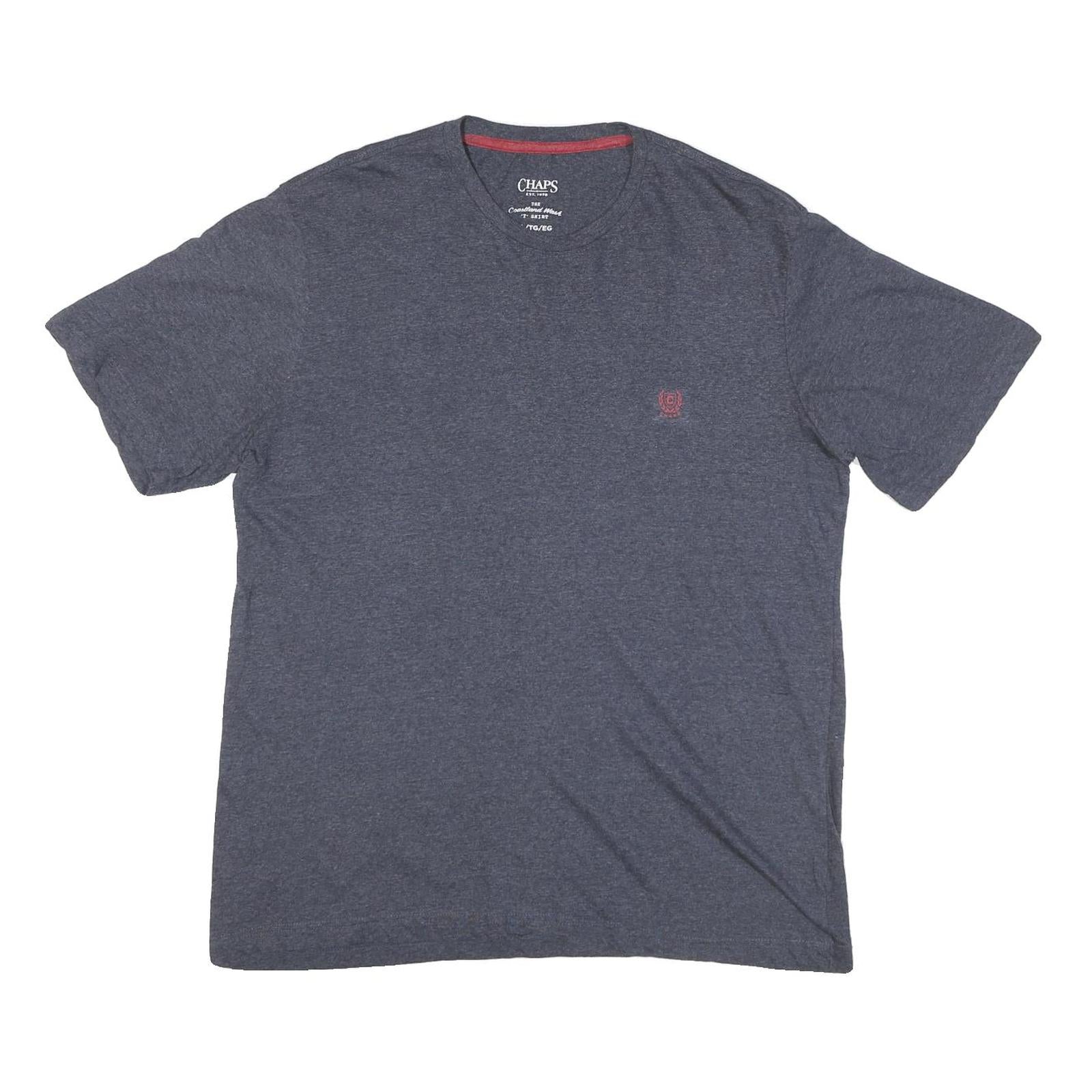 CHAPS Mens Blue Graphic T-Shirt XL Short Sleeve Crew Neck Casual Cotton Blend Refurbished - N/A refurbished available on Cerqular