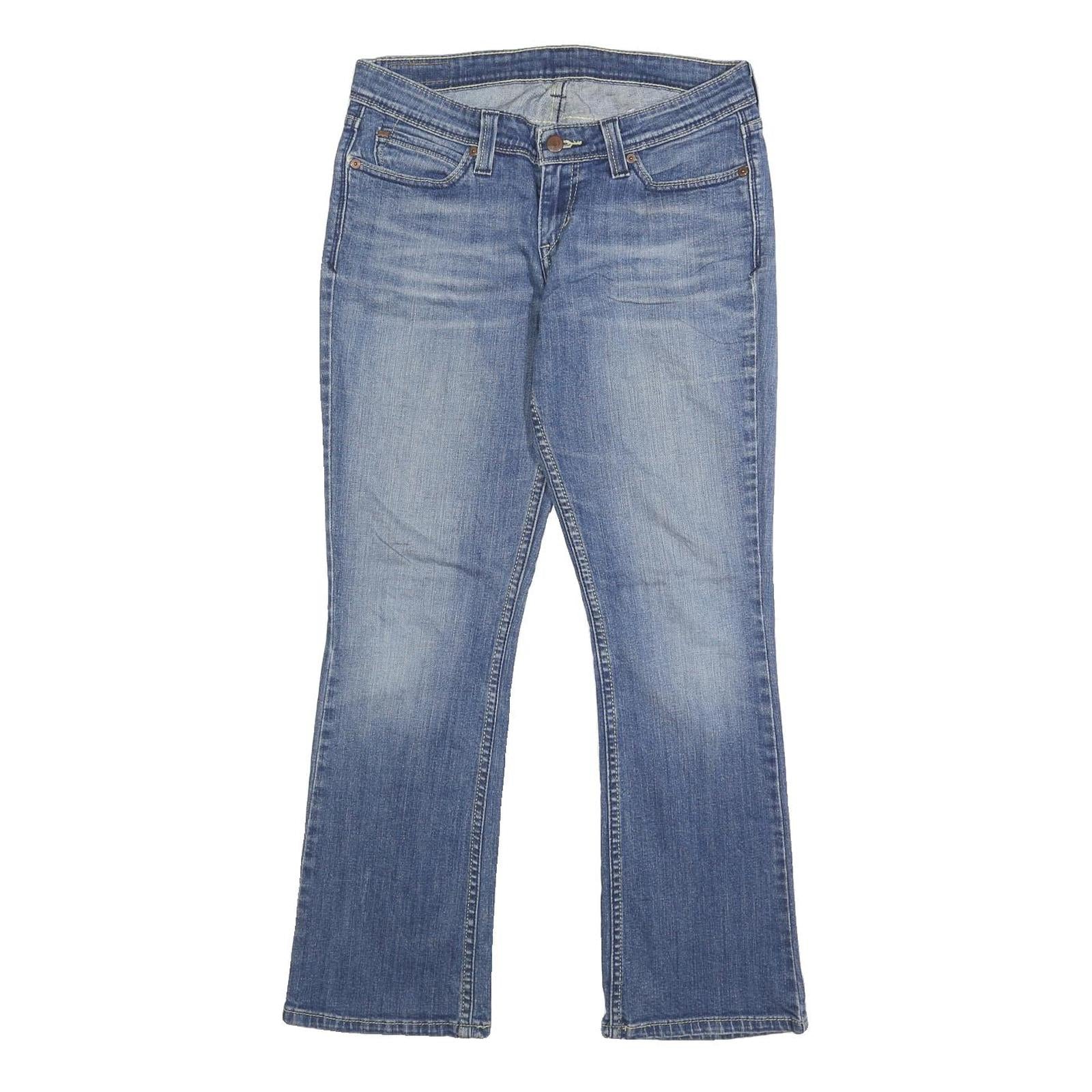 LEVI'S Womens Blue Regular Bootcut Denim Rinse W28 L28 Classic Jeans Zip Refurbished - N/A refurbished available on Cerqular