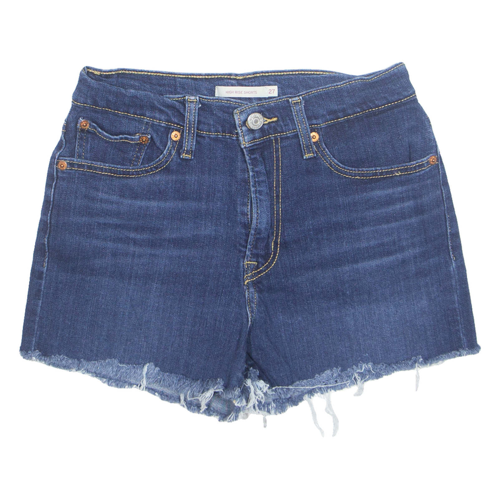 LEVI'S Cut Off High Rise Womens Denim Shorts Blue S W27 Refurbished - N/A refurbished available on Cerqular
