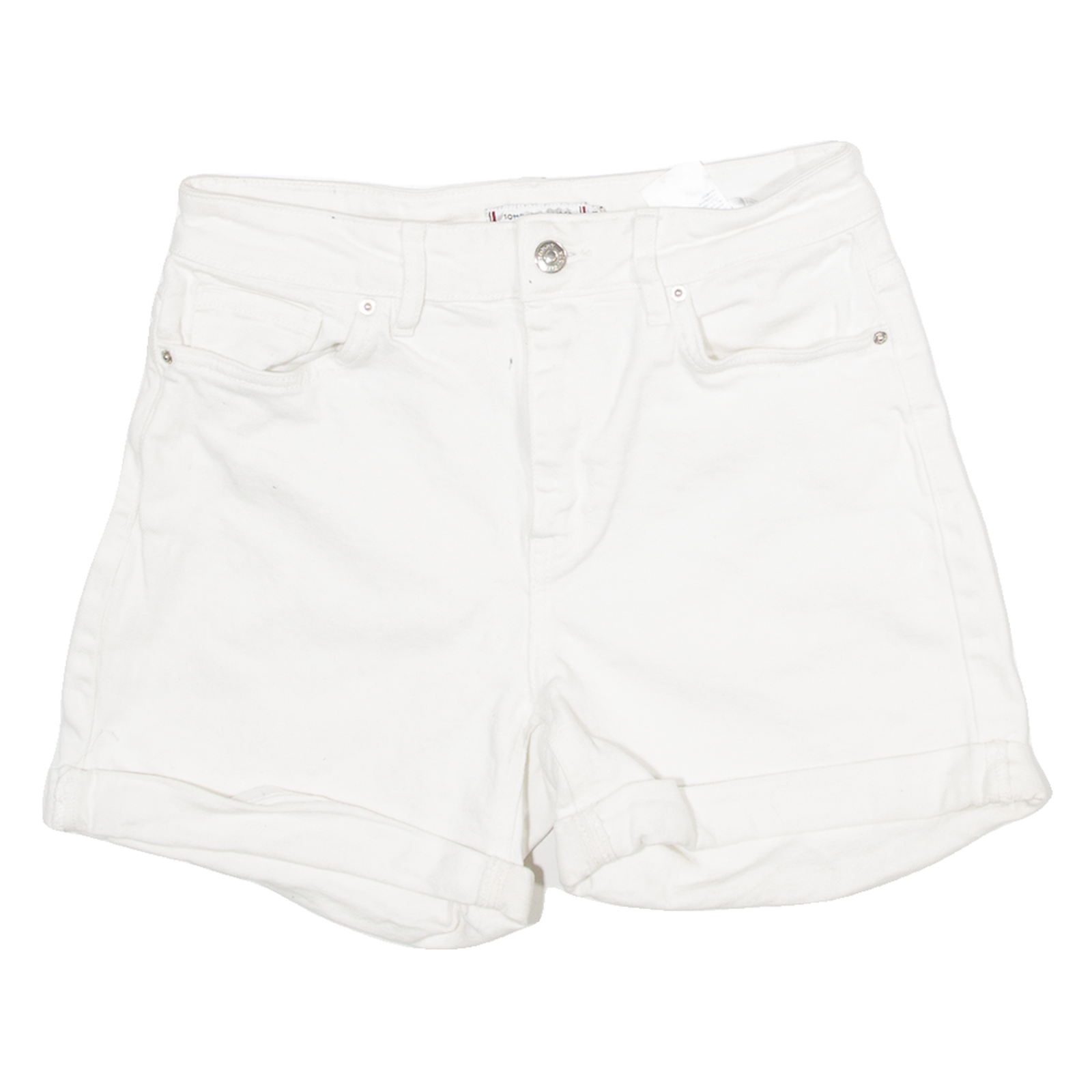 TOMMY HILFIGER Womens Denim Shorts White S W27 Refurbished - N/A refurbished available on Cerqular
