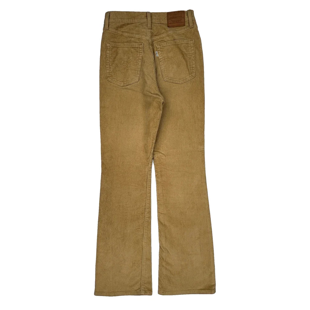 Levis Boot Cut Cord Trousers - 27″ Waist Beige Cotton Refurbished - Thrifted (note: this is a term often used to describe second- refurbished available on Cerqular