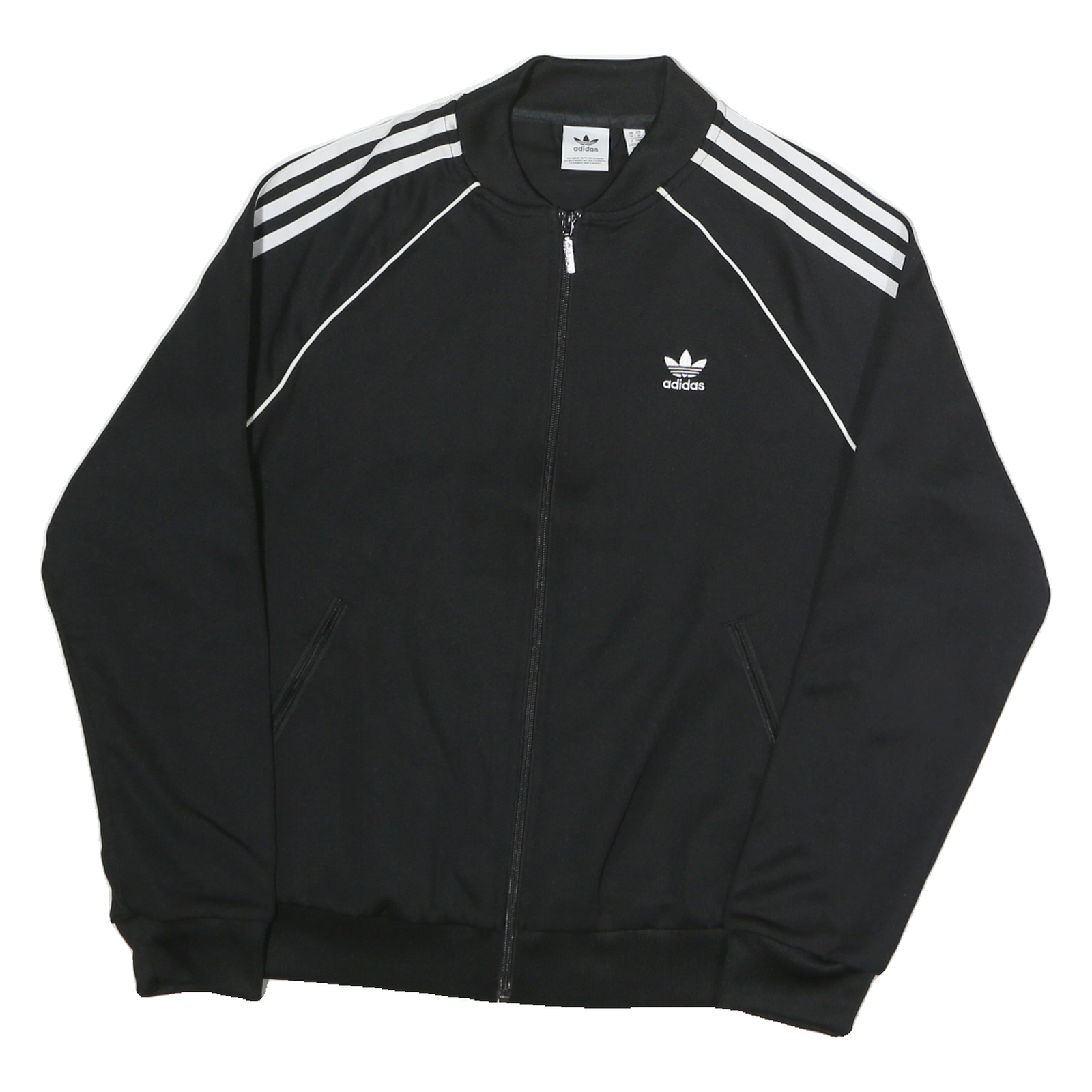 ADIDAS Womens Black Track Jacket UK 14 Polyester Zip Athletic Casual Sportswear Refurbished - N/A refurbished available on Cerqular