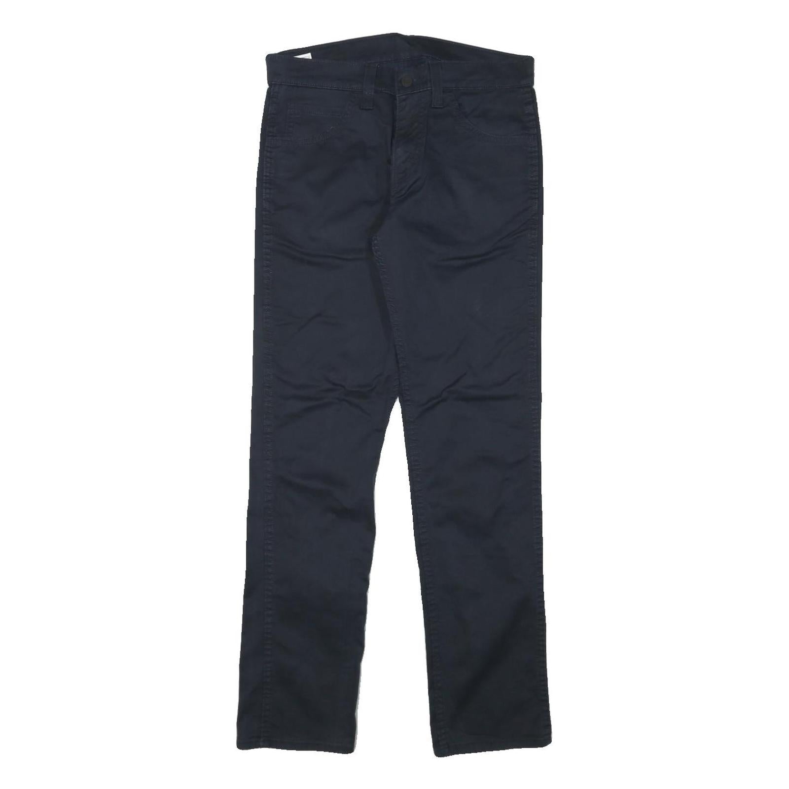 LEVI'S Mens Cotton Blend Navy Slim Straight Trousers W30 L30 Stylish Casual Refurbished - N/A refurbished available on Cerqular