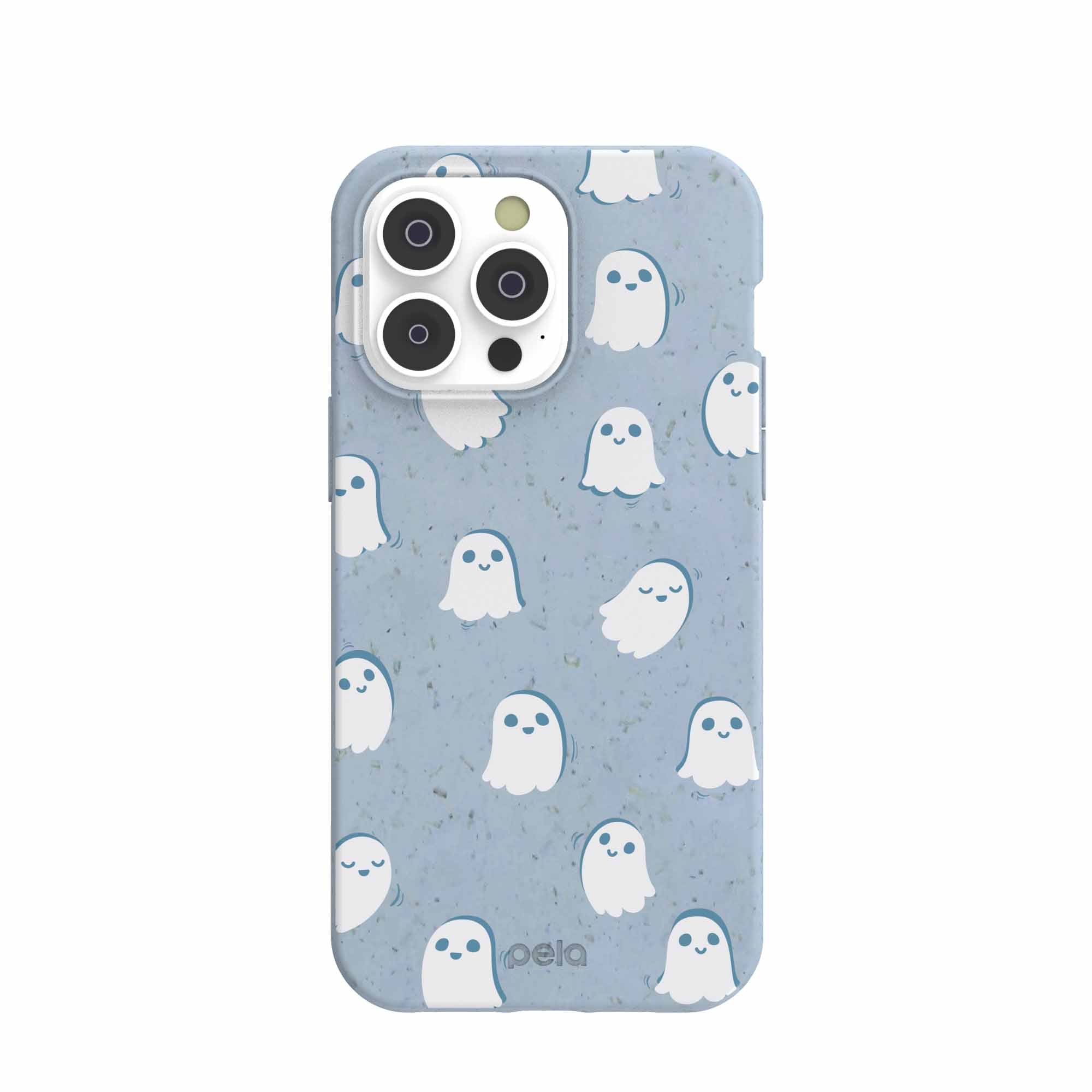 Powder Blue Ghostly iPhone 14 Pro Max Case Refurbished - Pela Case refurbished available on Cerqular