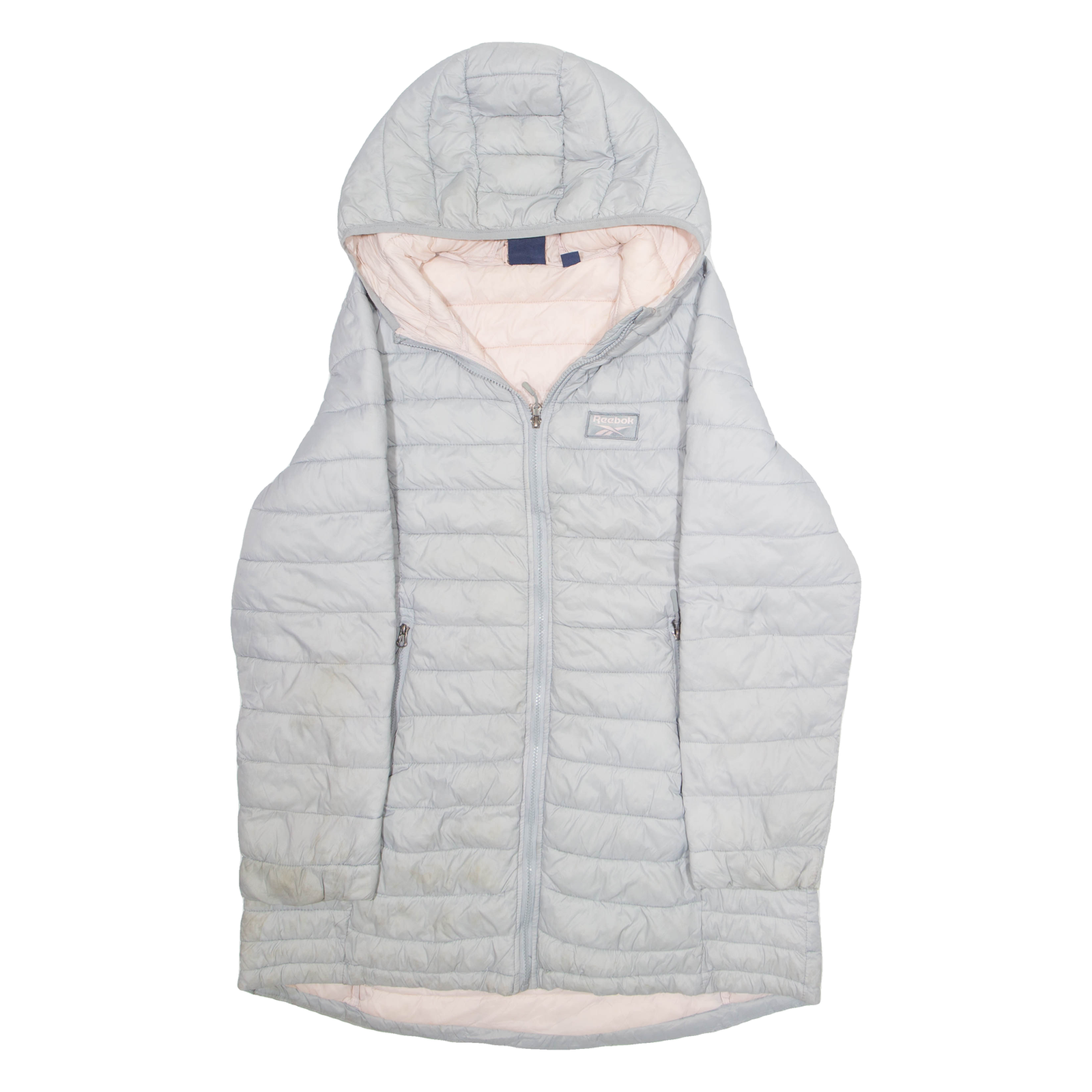 REEBOK Womens Jacket Grey Hooded L Refurbished - N/A refurbished available on Cerqular
