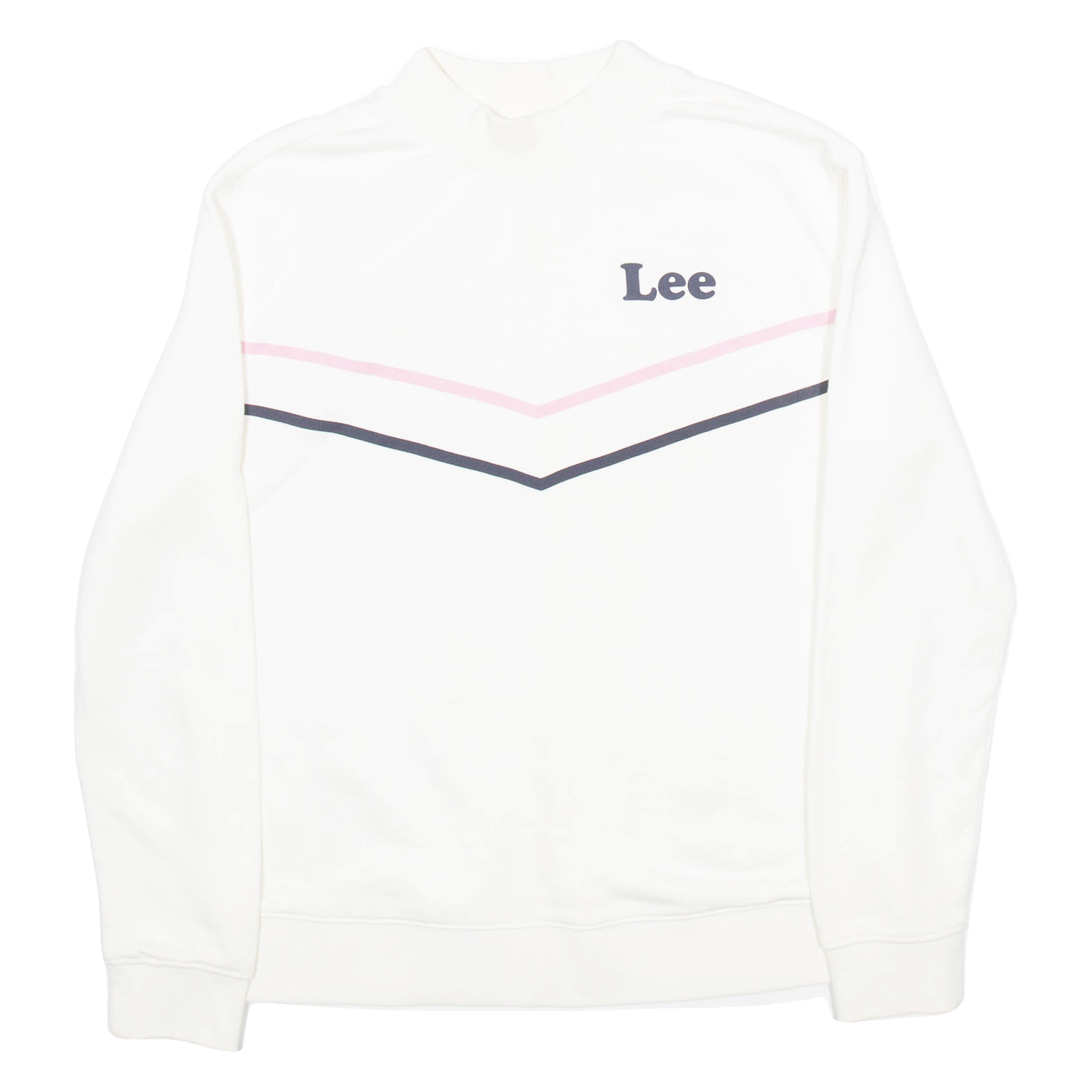 LEE Womens Sweatshirt White High Neck S Refurbished - N/A refurbished available on Cerqular