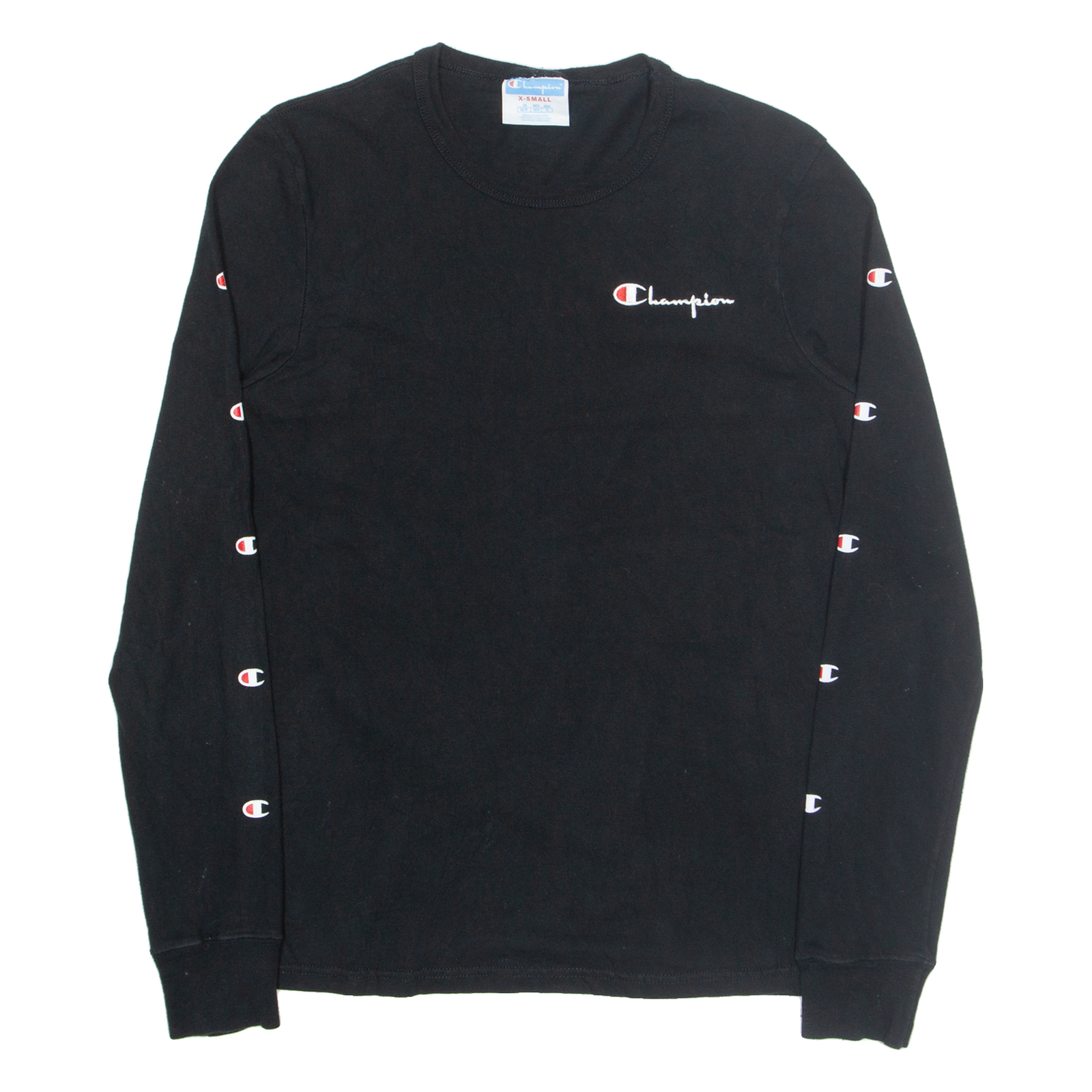 CHAMPION Mens T-Shirt Black Long Sleeve XS Refurbished - N/A refurbished available on Cerqular