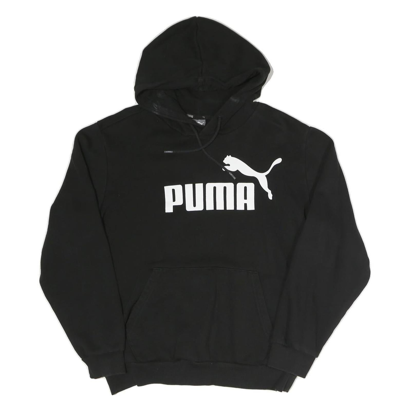 PUMA Womens Black Pullover Hoodie M Cotton Blend Casual Logo Sweatshirt Refurbished - N/A refurbished available on Cerqular