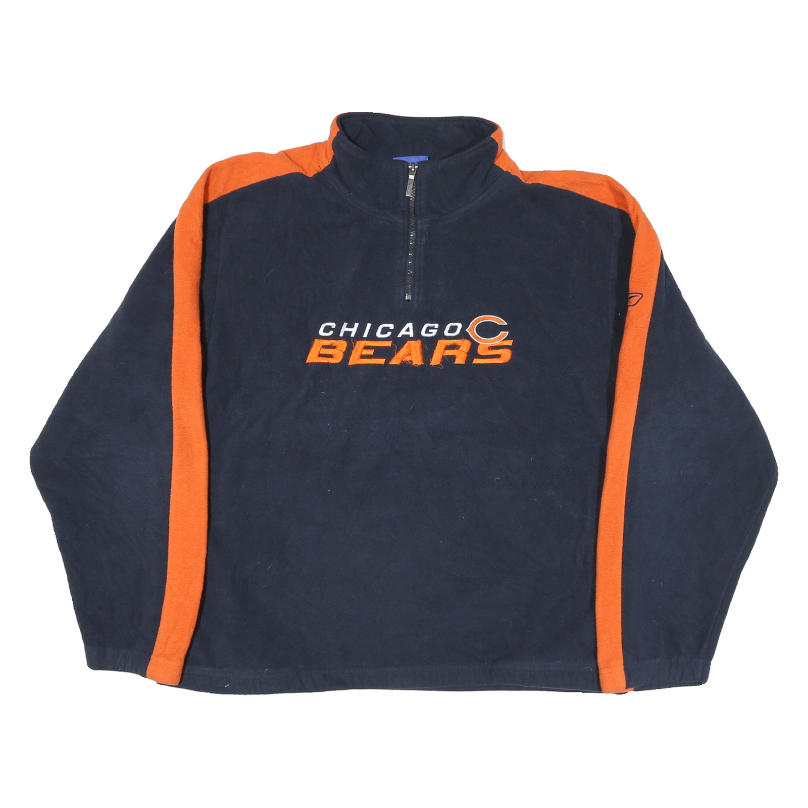 REEBOK Mens Blue & Orange Chicago Bears Track Jacket L Polyester Zip Refurbished - N/A refurbished available on Cerqular