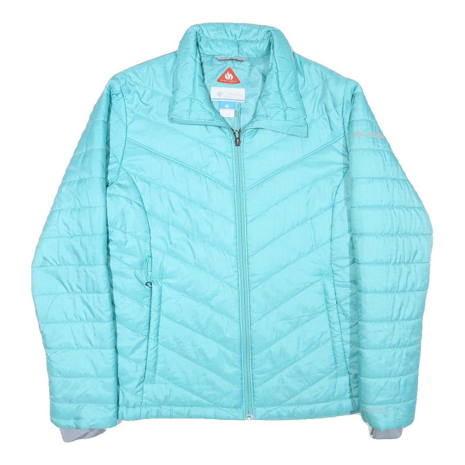 COLUMBIA Womens Blue Lightweight Jacket L Polyester Blend Quilted Warm Zip Refurbished - N/A refurbished available on Cerqular