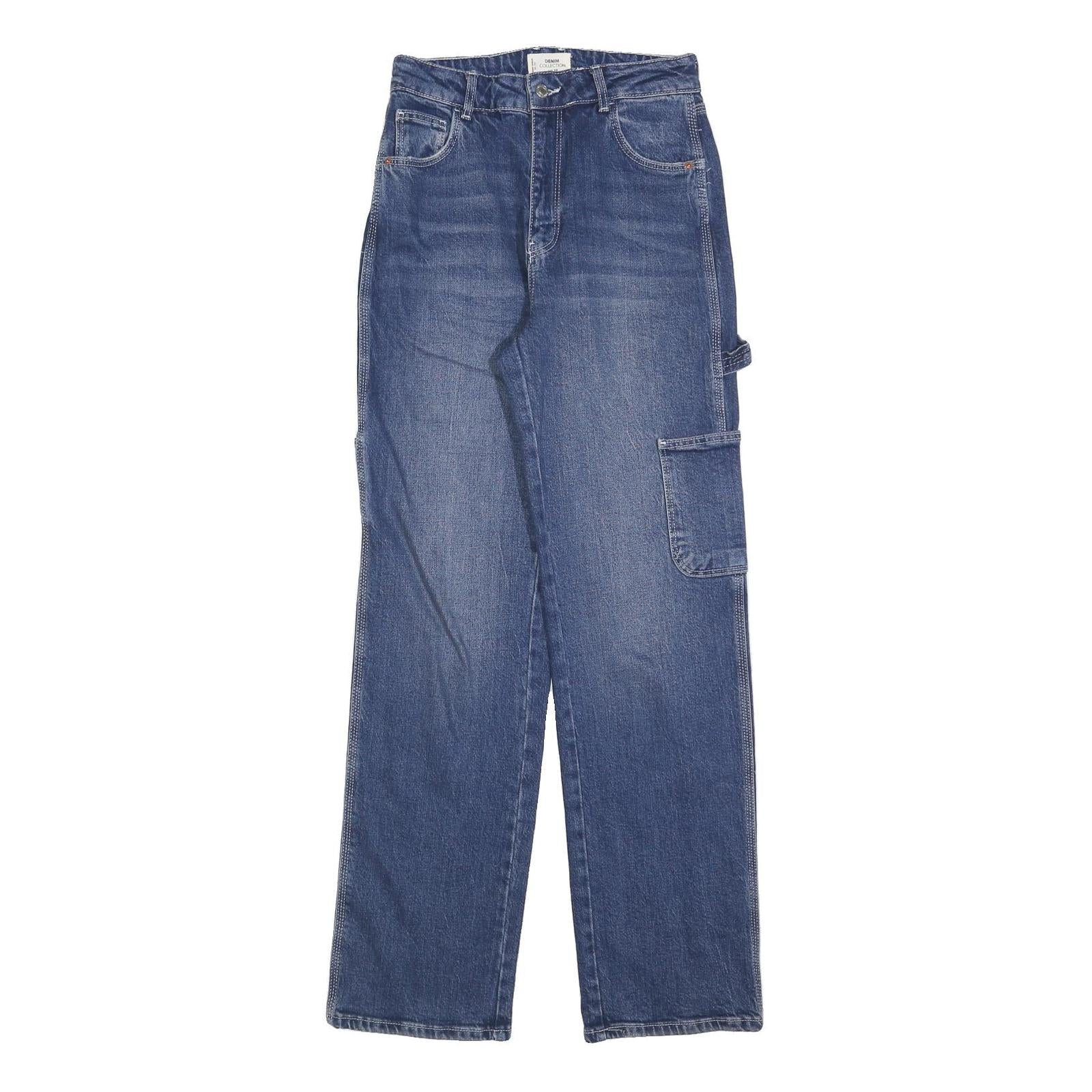 TALLY WEIJL Womens Blue Regular Straight Denim Jeans W28 L32 Utility Cargo Style Refurbished - N/A refurbished available on Cerqular