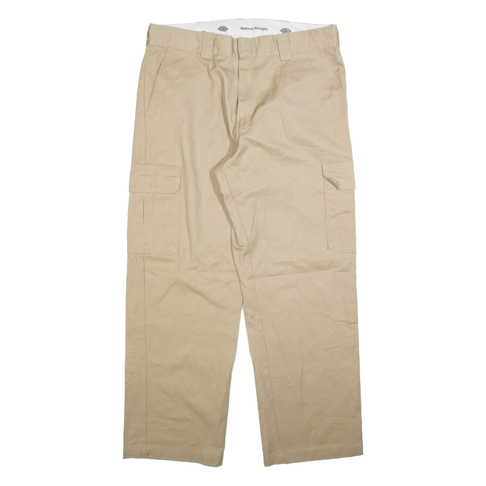 DICKIES Cargo Mens Trousers Beige Relaxed Straight W38 L32 Refurbished - N/A refurbished available on Cerqular