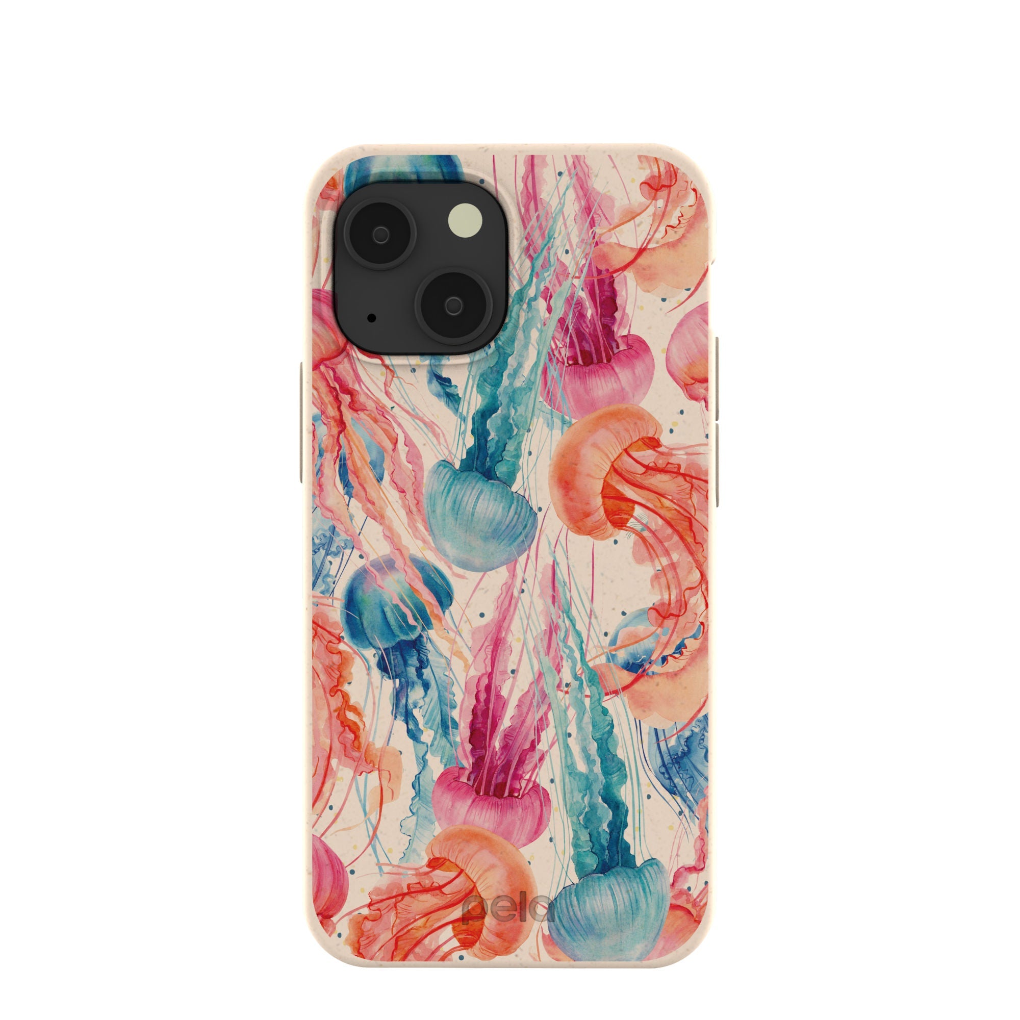 Seashell Jellyfish iPhone 13 Mini Case Refurbished - Pela Case refurbished available on Cerqular