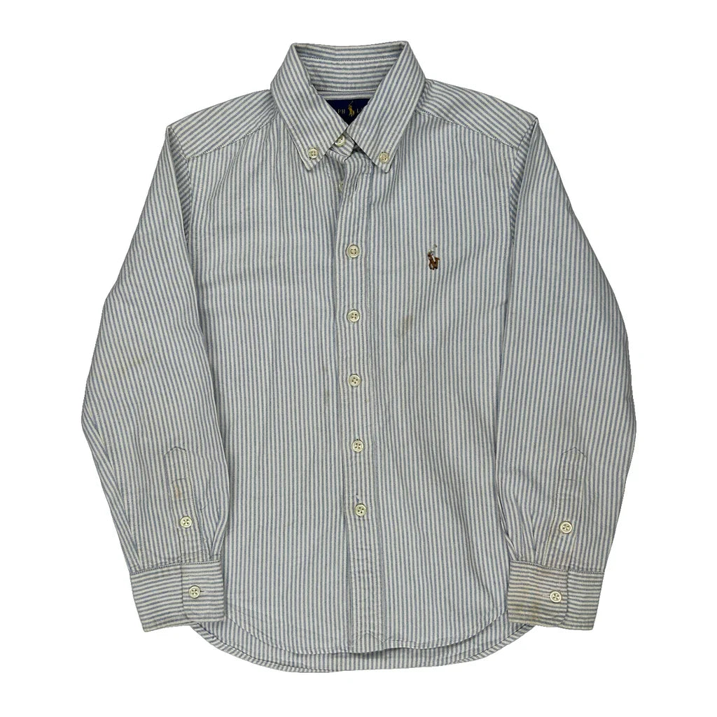 Buy Age 8 Ralph Lauren Striped Shirt - Small Blue Cotton Refurbished - $14.06 Age 8 Ralph Lauren Striped Shirt - Small Blue Cotton Refurbished - Thrifted (note: this is a term often used to describe second- refurbished available on Cerqular
