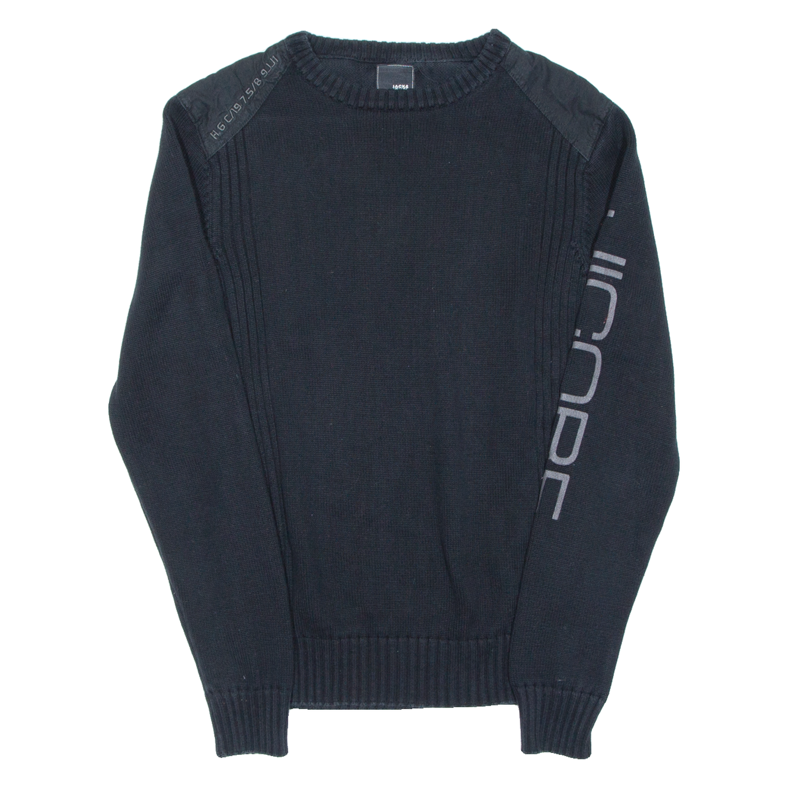 JACK & JONES Mens Jumper Black Tight Knit M Refurbished - N/A refurbished available on Cerqular