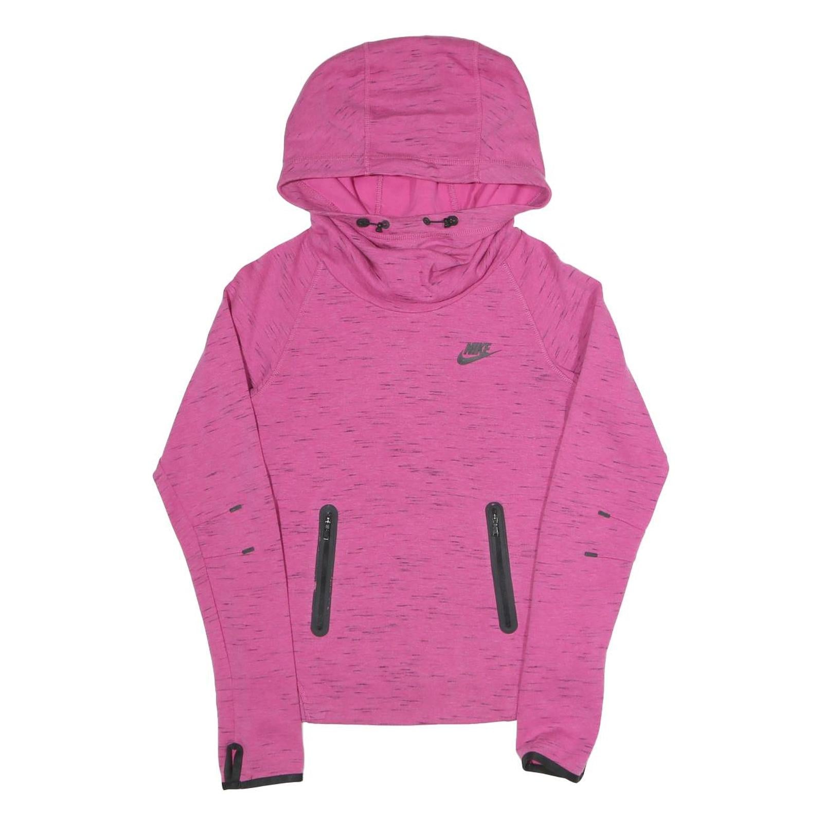 NIKE Womens Pink Hooded Pullover XS Lightweight Athletic Sweatshirt Refurbished - N/A refurbished available on Cerqular