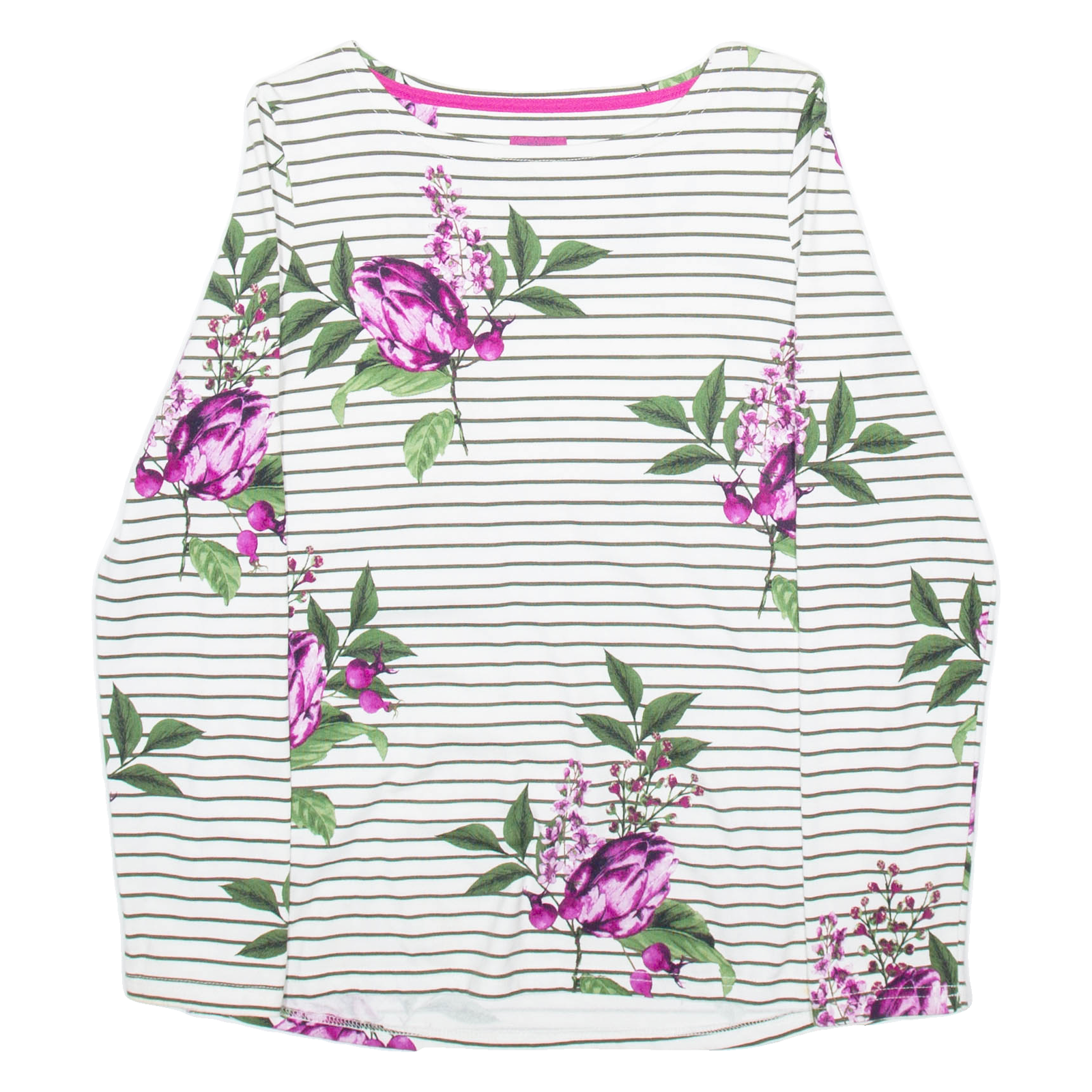 JOULES Womens Patterned Jumper White Striped Tight Knit UK 12 Refurbished - N/A refurbished available on Cerqular