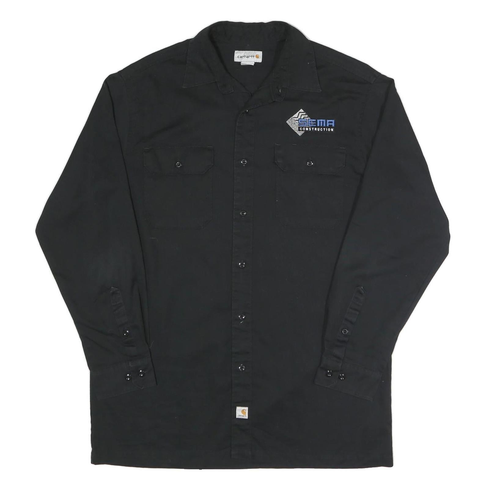 CARHARTT Mens Black Workwear L Logo Embroidered Polyester Blend Shirt Refurbished - N/A refurbished available on Cerqular