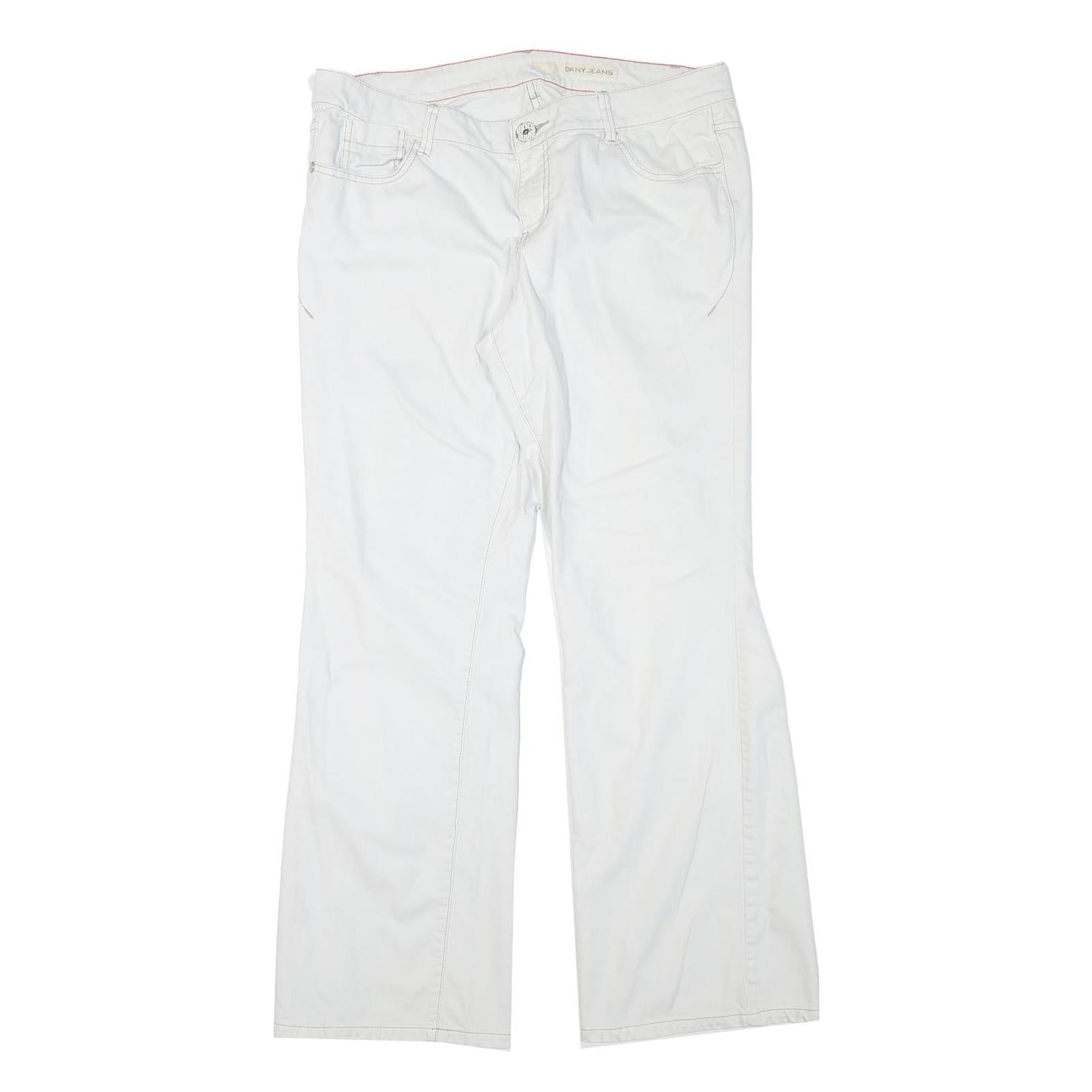 DKNY Womens White Relaxed Flared Denim Cotton Blend Light Wash Jeans W36 L31 Refurbished - N/A refurbished available on Cerqular