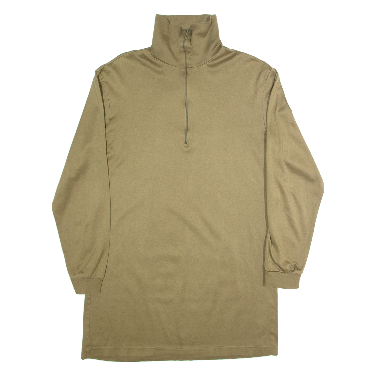 TEXTILES VERTRAUEN Mens T-Shirt Green Long Sleeve 1/2 Zip M Refurbished - N/A refurbished available on Cerqular