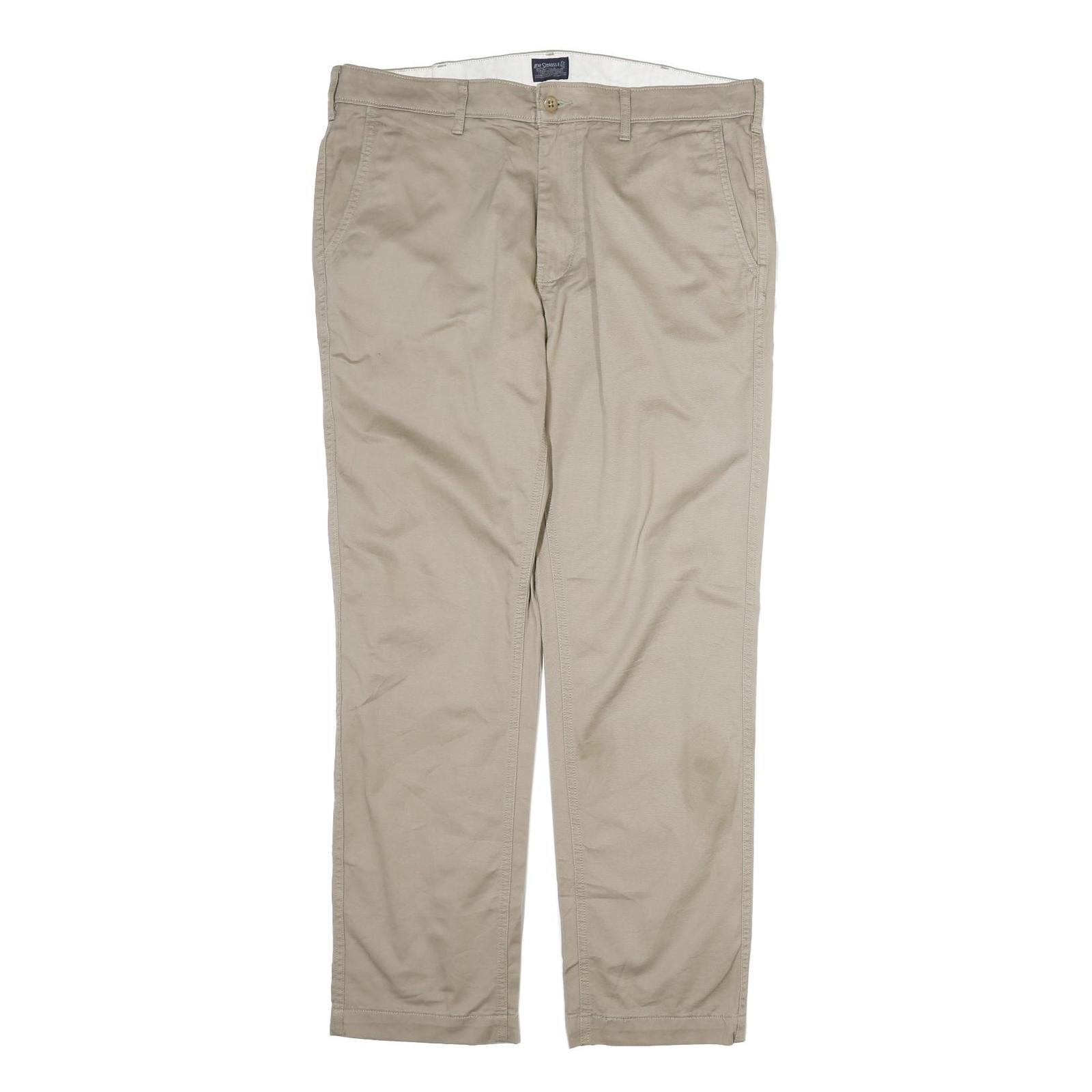 LEVI'S Mens Regular Beige Cotton Zip Trousers W38 L32 Casual Classic Style Refurbished - N/A refurbished available on Cerqular