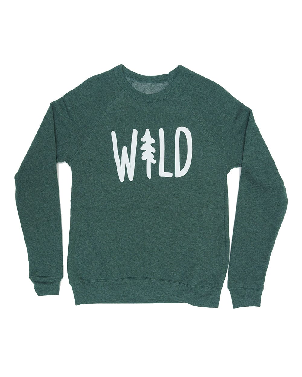 Wild Pine Crewneck Sweatshirt | Heather Forest | Size: M Refurbished - Keep Nature Wild refurbished available on Cerqular
