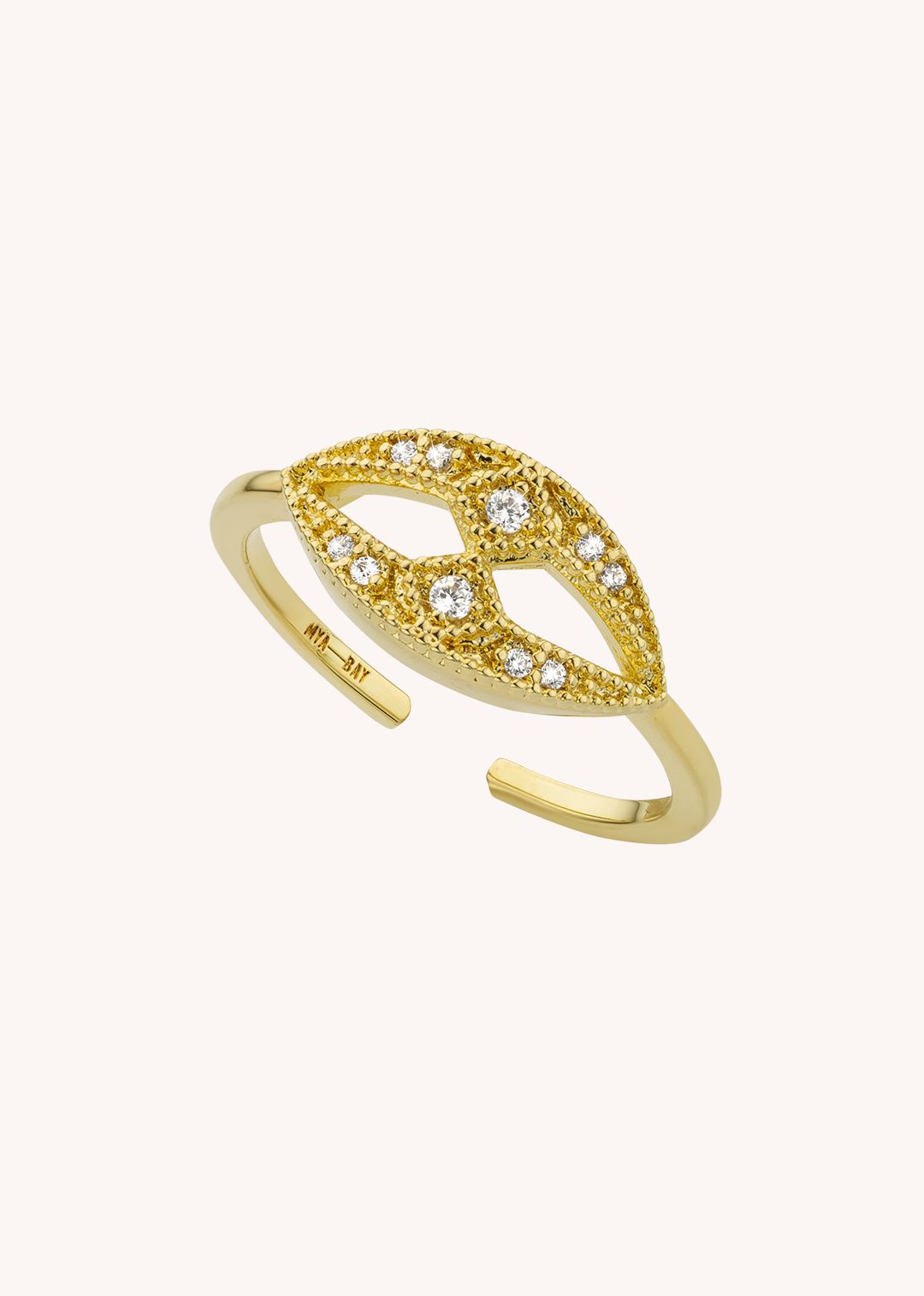 Ring Ba-273g Gold | Color: GOLD | Size: U Refurbished - Rue Madame is a known brand, and the standardized name is " refurbished available on Cerqular