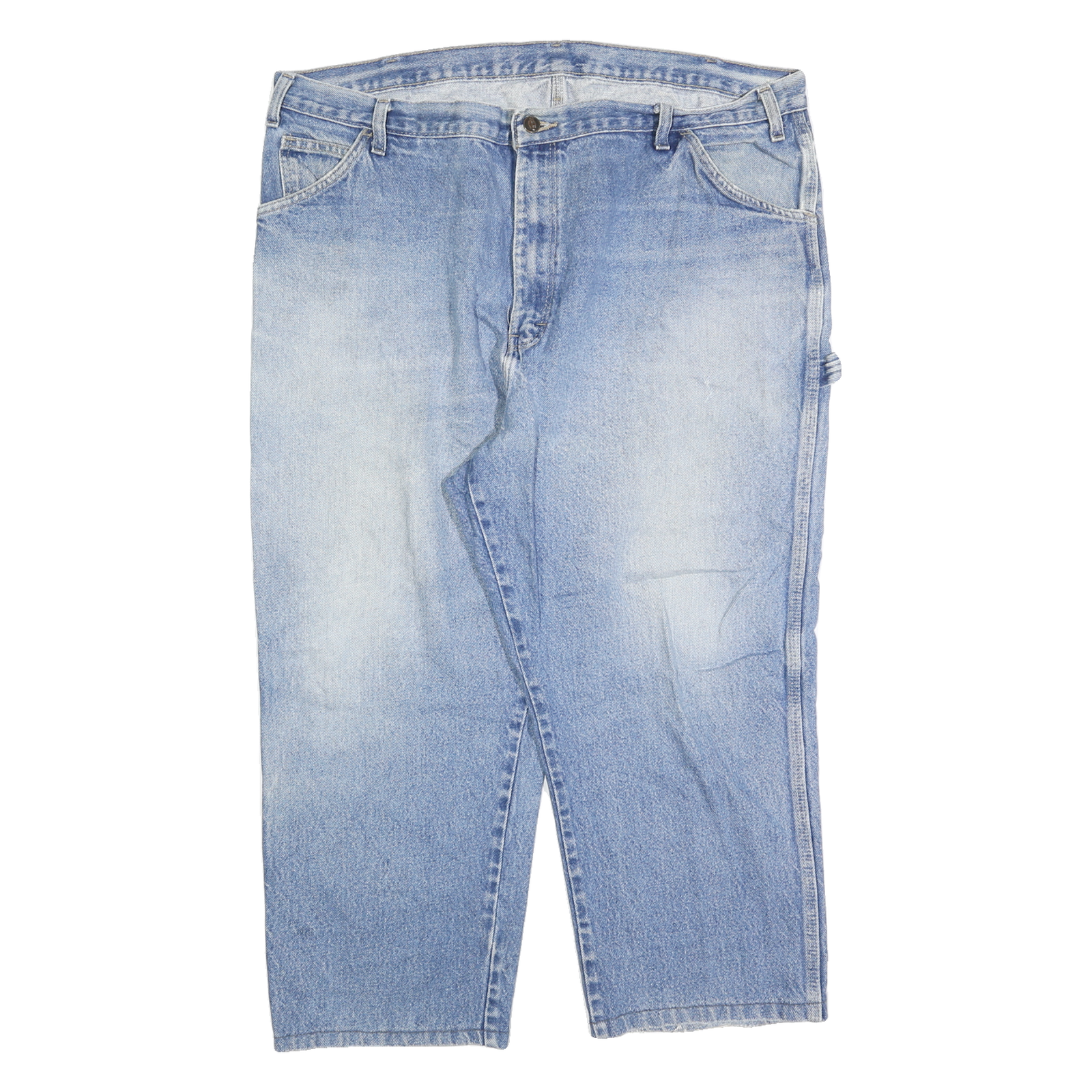 DICKIES Mens Jeans Blue Relaxed Straight Denim Light W42 L25 Workwear Zip Refurbished - N/A refurbished available on Cerqular
