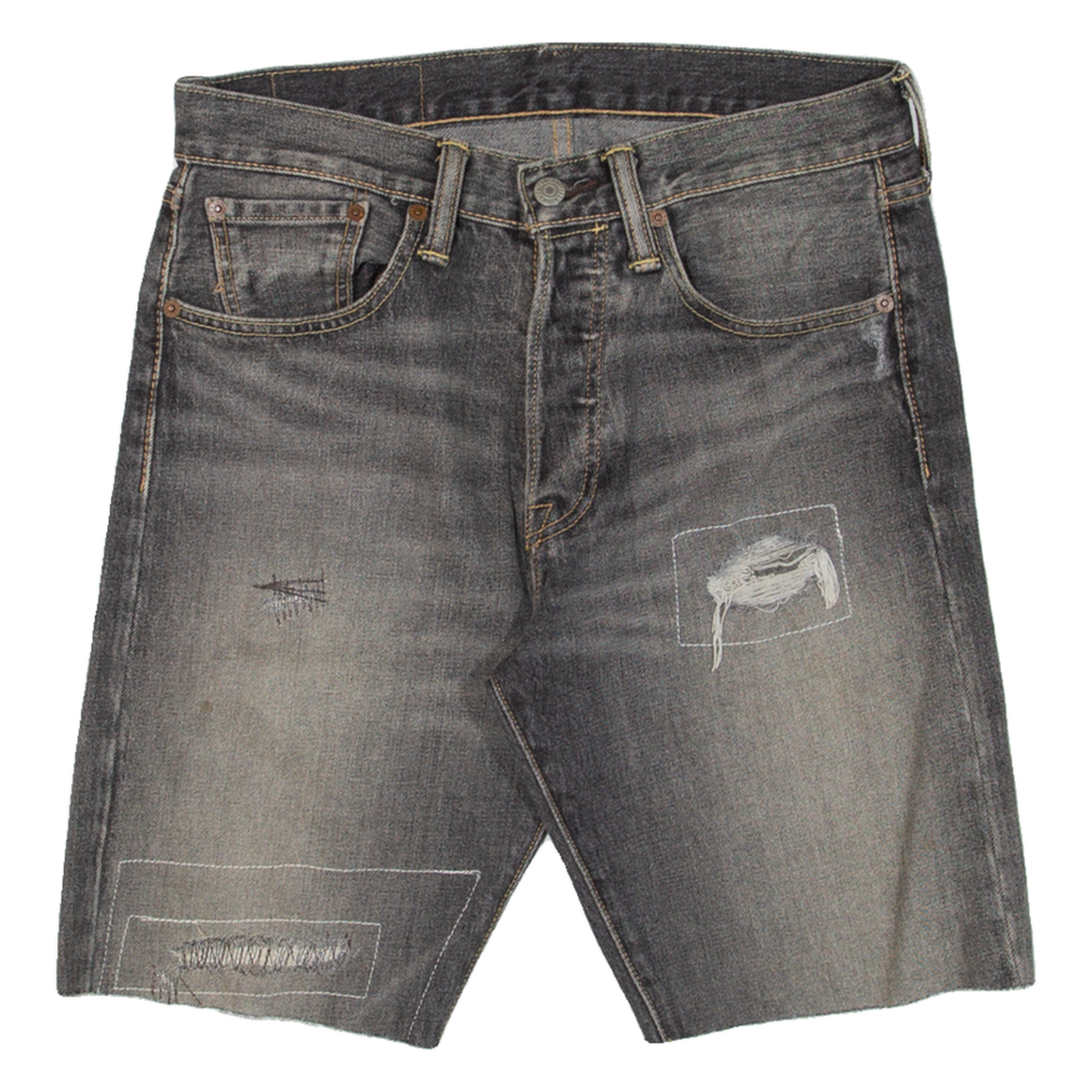 LEVI'S 501 CT Mens Jorts Shorts Black Relaxed S W29 Refurbished - N/A refurbished available on Cerqular