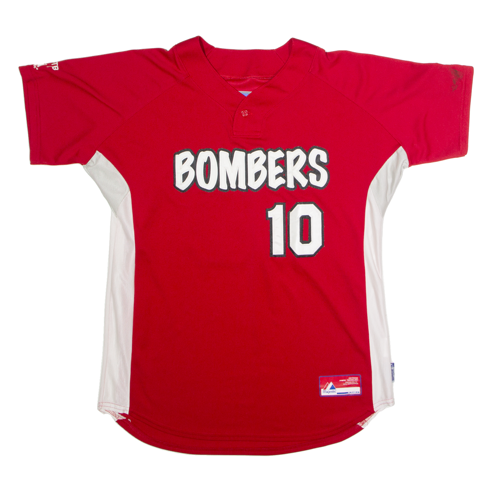 MAJESTIC Bombers #10 Papapietro Mens Jersey Red USA Button Neck XL Refurbished - N/A refurbished available on Cerqular