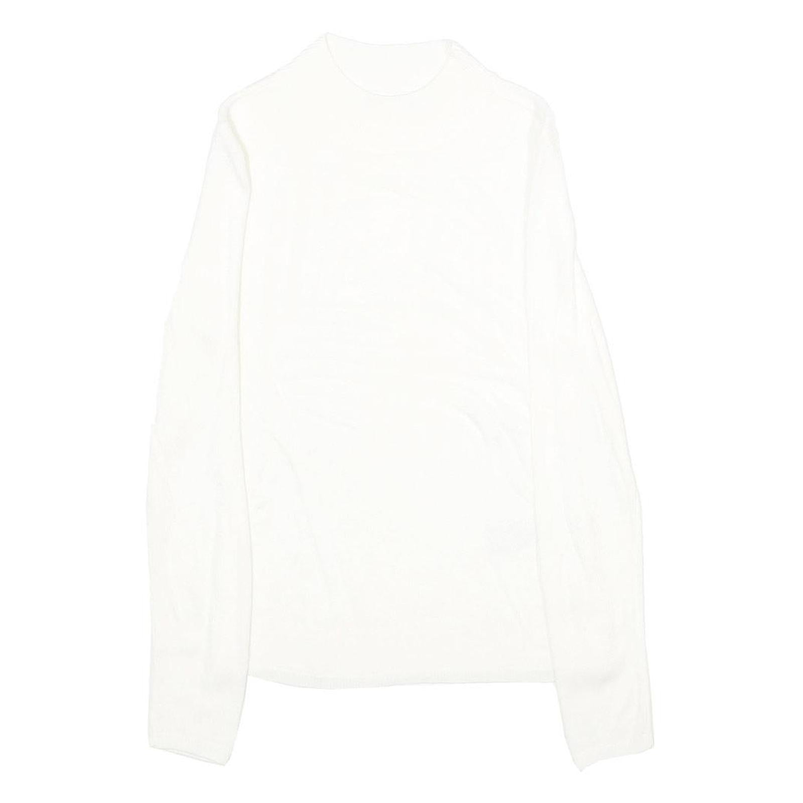 ONLY Womens White Plain Jumper Crew Neck Basic Knit S Soft Lightweight Acrylic Refurbished - N/A refurbished available on Cerqular