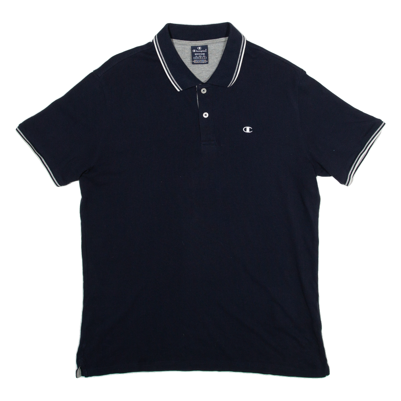 CHAMPION Mens Polo Shirt Blue M Refurbished - N/A refurbished available on Cerqular