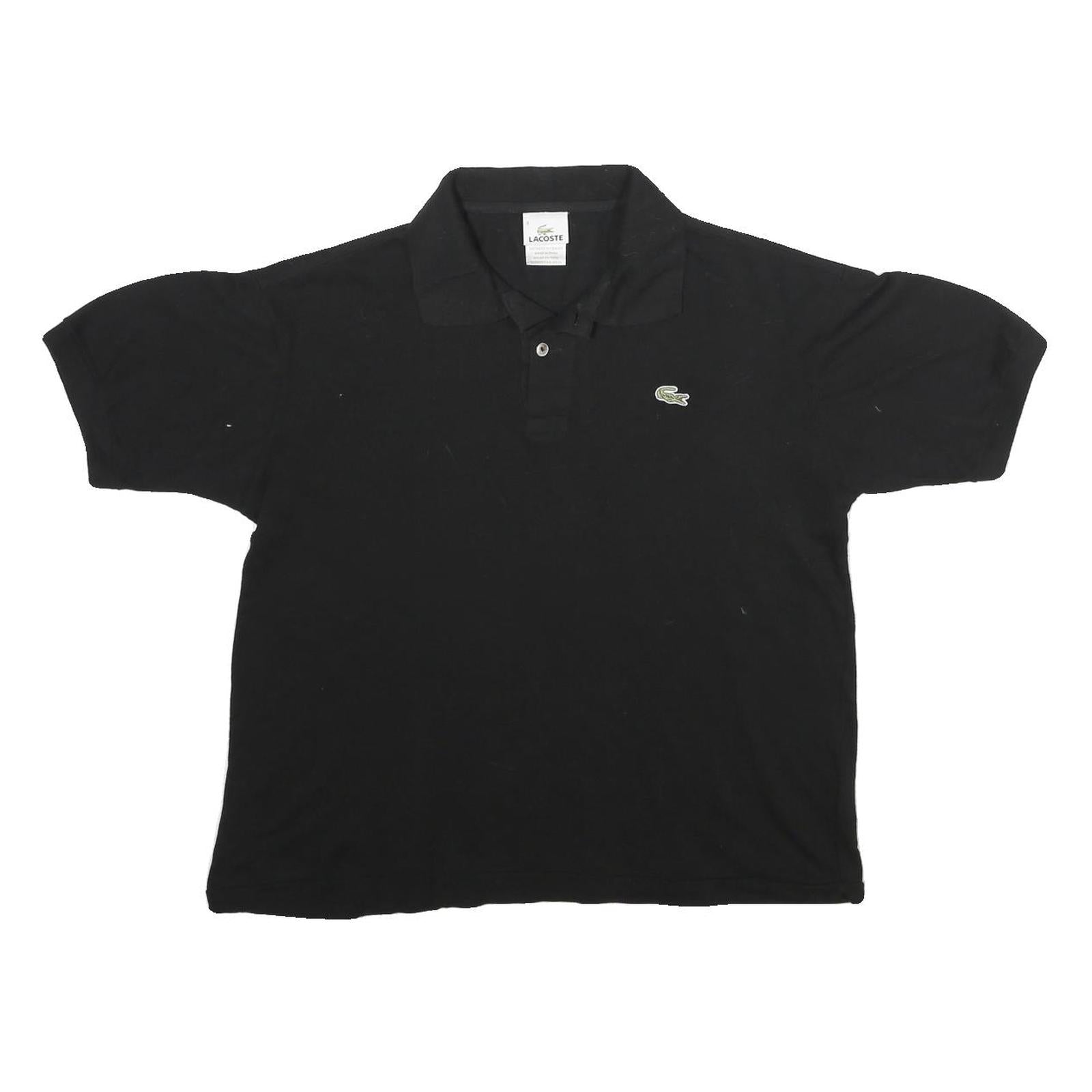 LACOSTE Mens Black Cotton Short Sleeve Polo Shirt S Classic Logo Casual Refurbished - N/A refurbished available on Cerqular